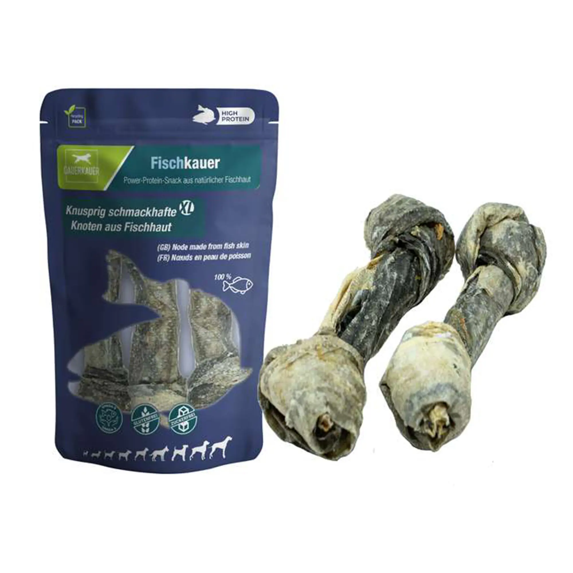 Wolters Hundeleckerli Dauerkauer Knoten aus 100 % Fischhaut 2 - 3 Stück 180 g