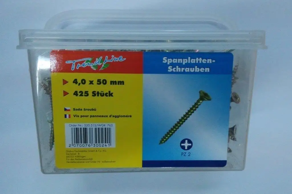 TrendLine Universalschrauben 4.0 x 50 mm PZ 2 - 425 Stück