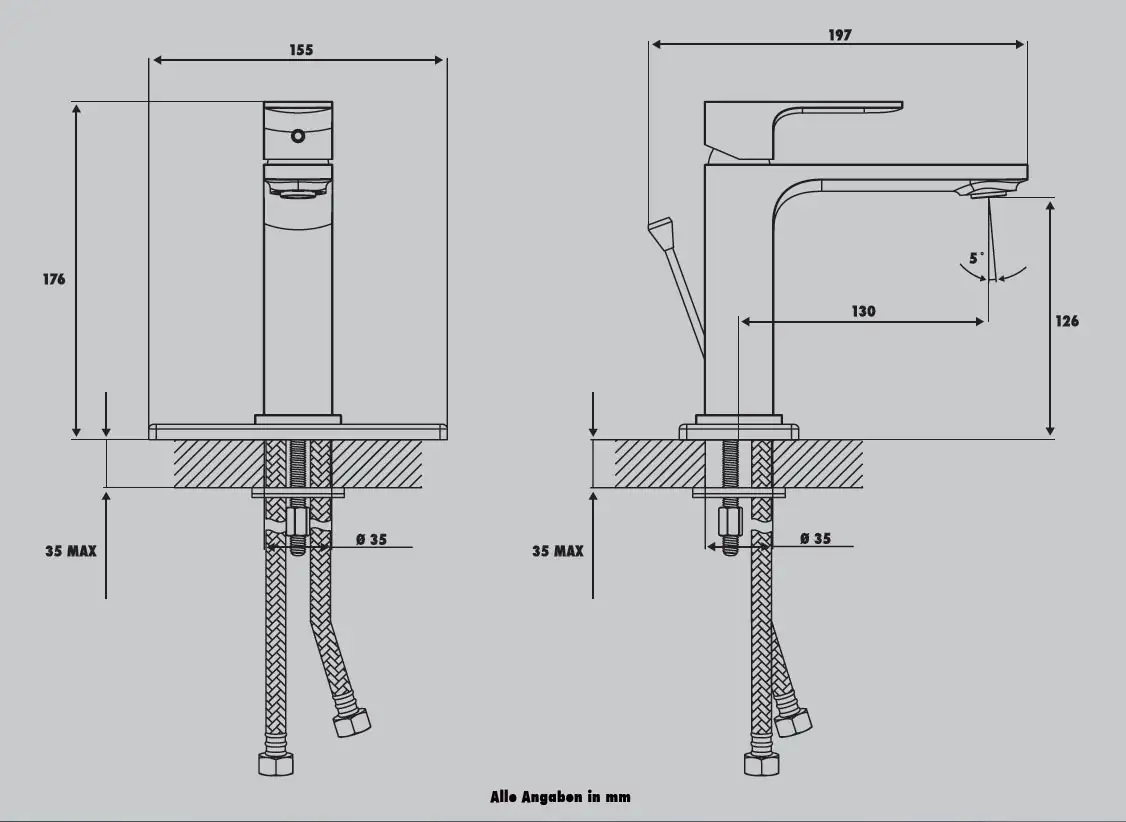 Primaster Waschtischarmatur Nizza verchromt