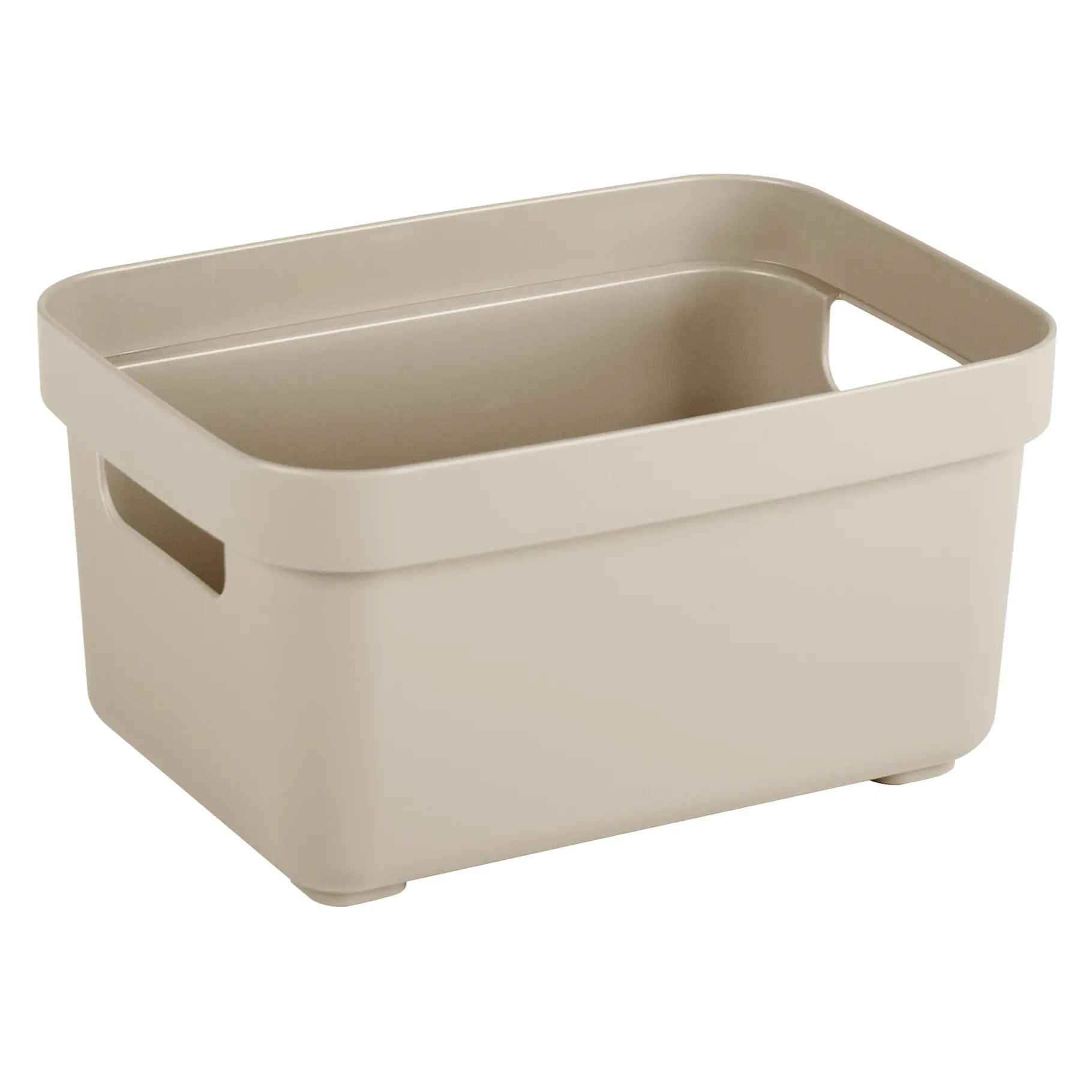 Sunware Aufbewahrungsbox Sigma Home mit Griffen 17,7 x 12,8 cm 2,5 L beige 4er Set