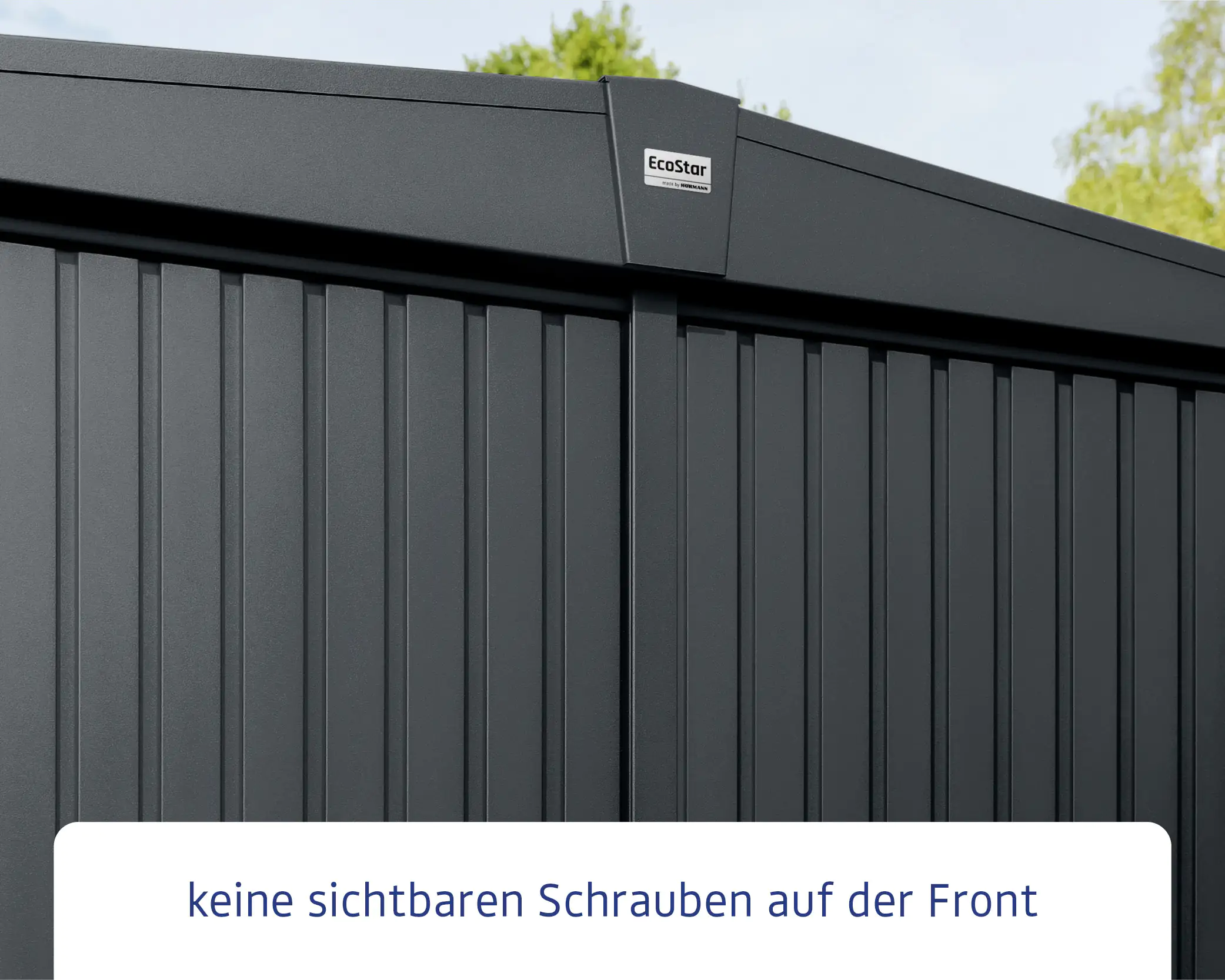 EcoStar Gerätehaus Trend-S Typ 2 258,8 x 247,7 x 216 cm anthrazitgrau