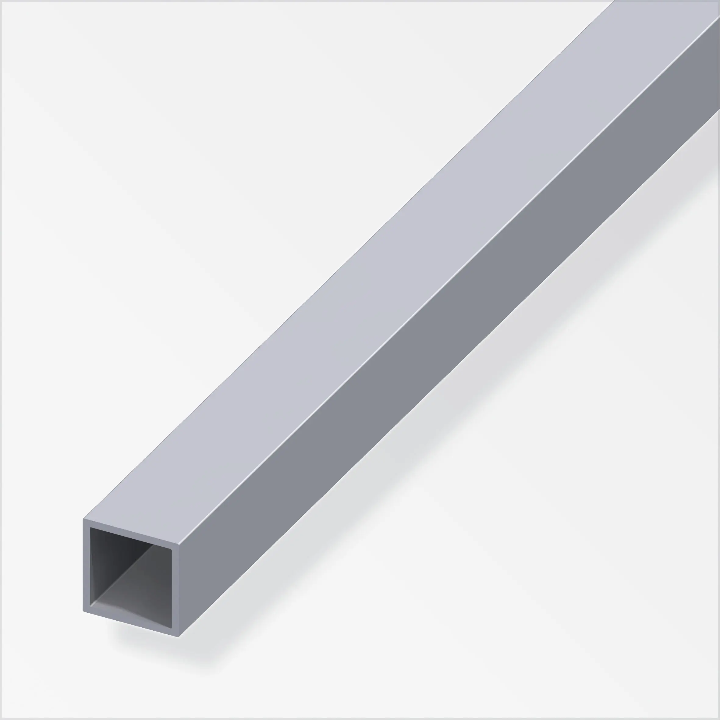 alfer Vierkantrohr 2 m, 30 x 30 x 2 mm Aluminium roh blank