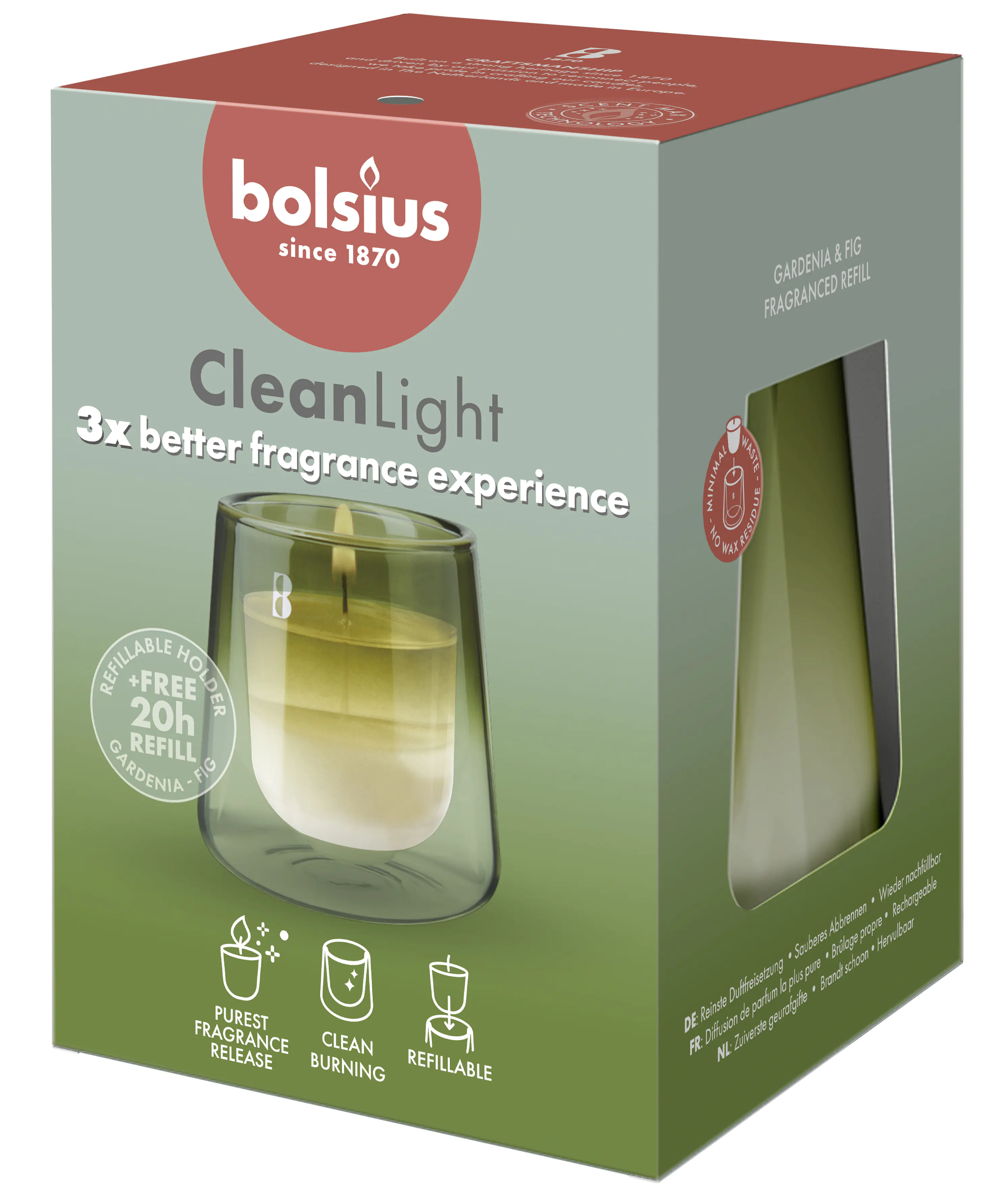 Bolsius Cleanlight Starterkit Gardenia & Feige