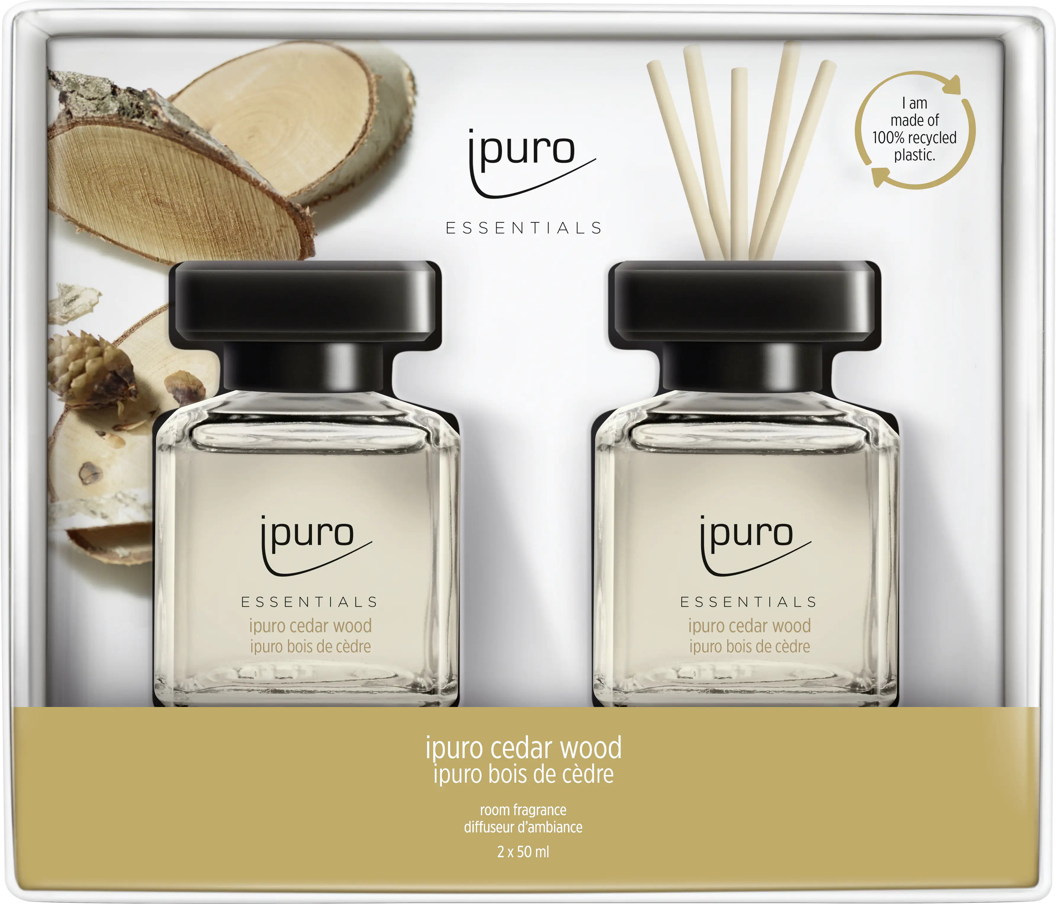 ipuro Raumduft Essentials Set Cedar Wood 2 x 50 ml