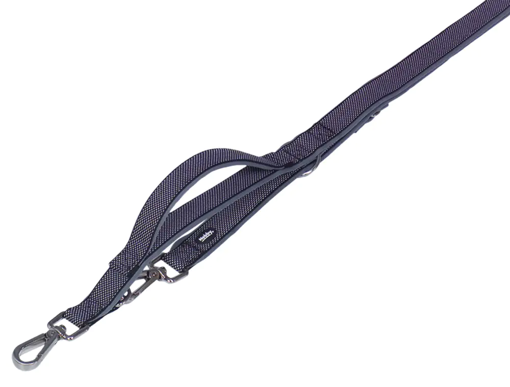 Nobby Führleine mit Kurzführer Classic Preno Royal schwarz  L x B: 200 x 25/35 cm
