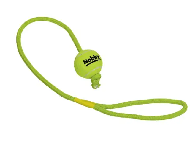 Nobby Tennisball mit Wurfschlaufe S 5,0 cm Seil 70 cm