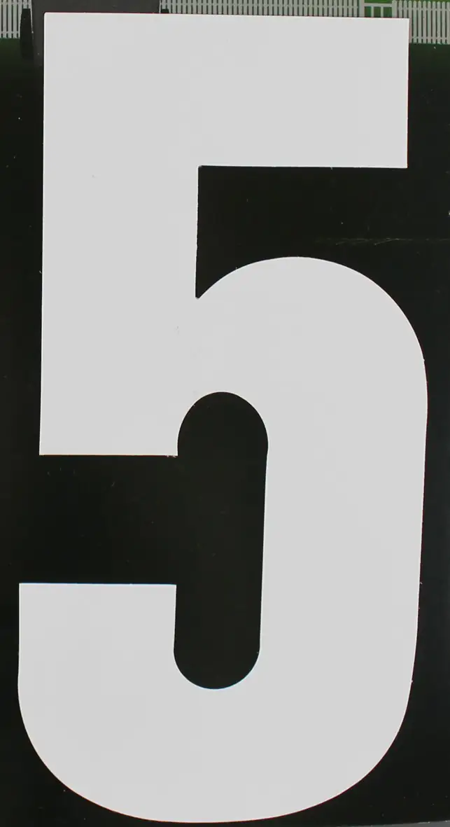Conacord Reflektierende Klebezahl "5" weiß 170 mm