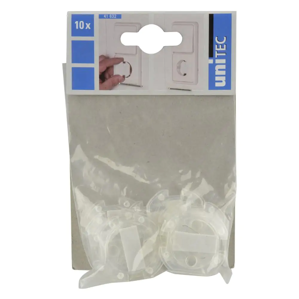 Unitec Steckdosenschutz Kindersicherung klebend transparent 10x