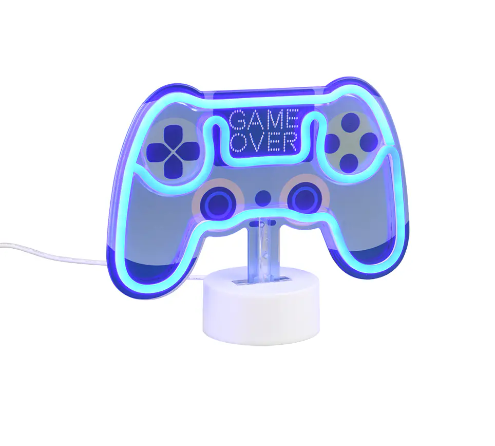 Reality LED Wandleuchte Game Over Controller 23 x 18 cm warmweiß weiß