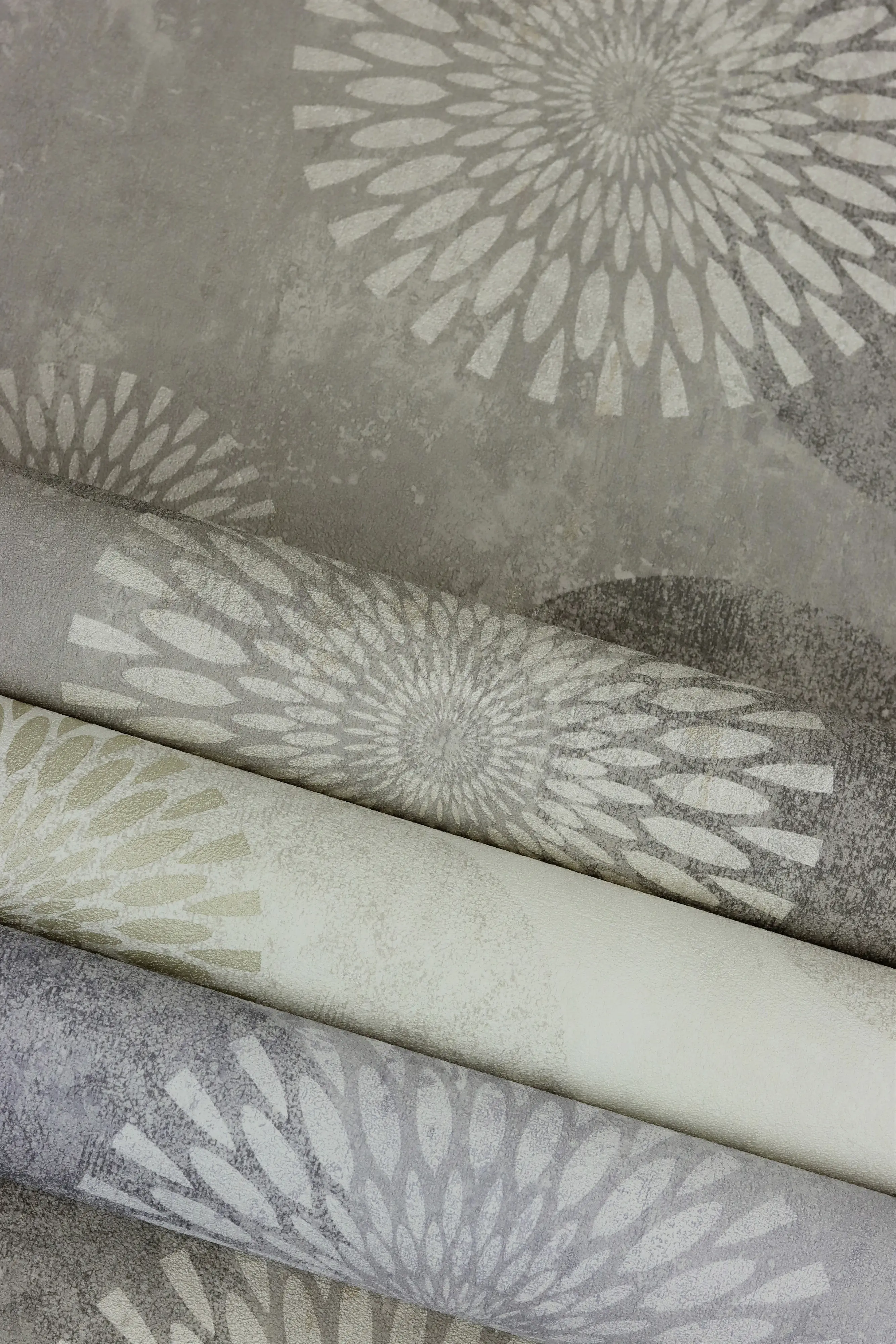 Rasch Vliestapete 651713 Kreise grau-beige 10,05 x 0,53 m 