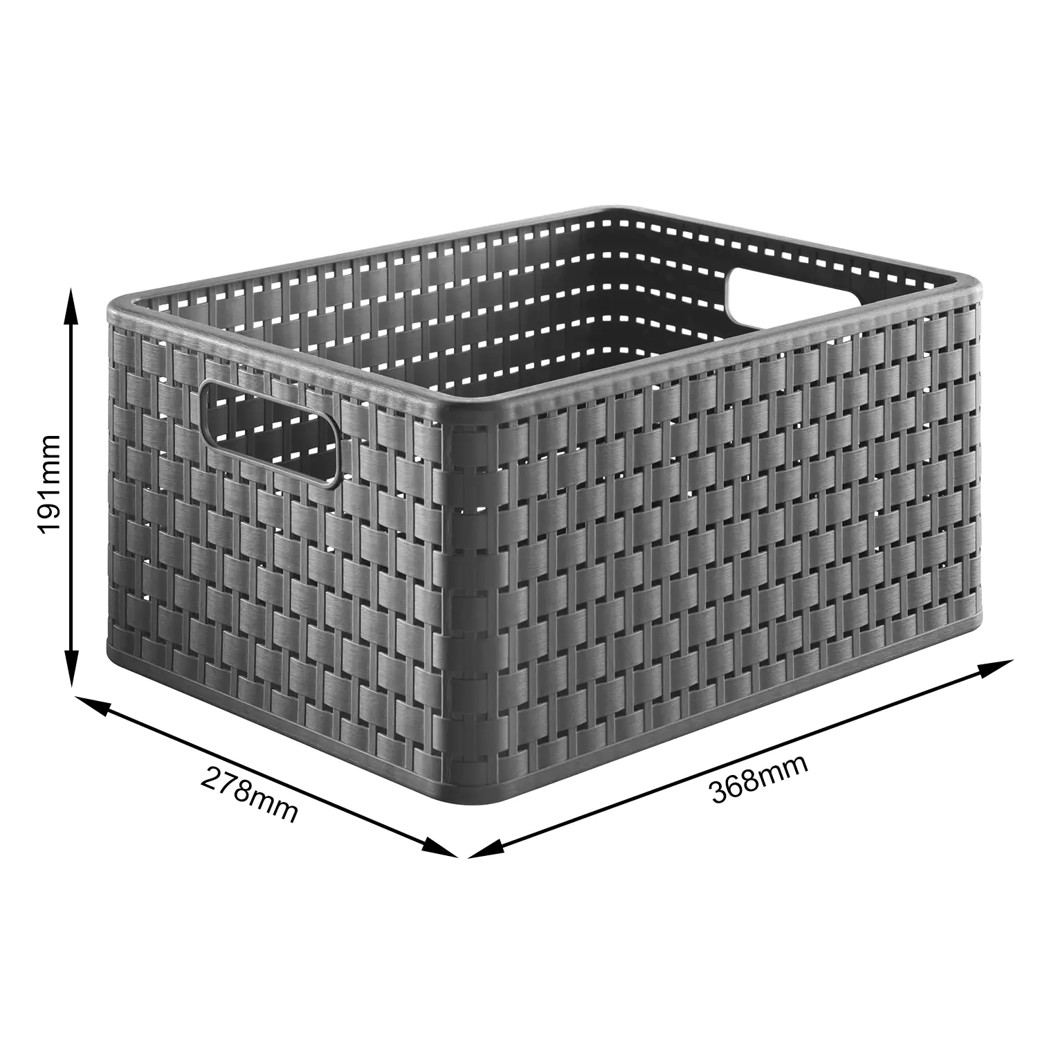 Rotho Korb Country A4, 18 L anthrazit
