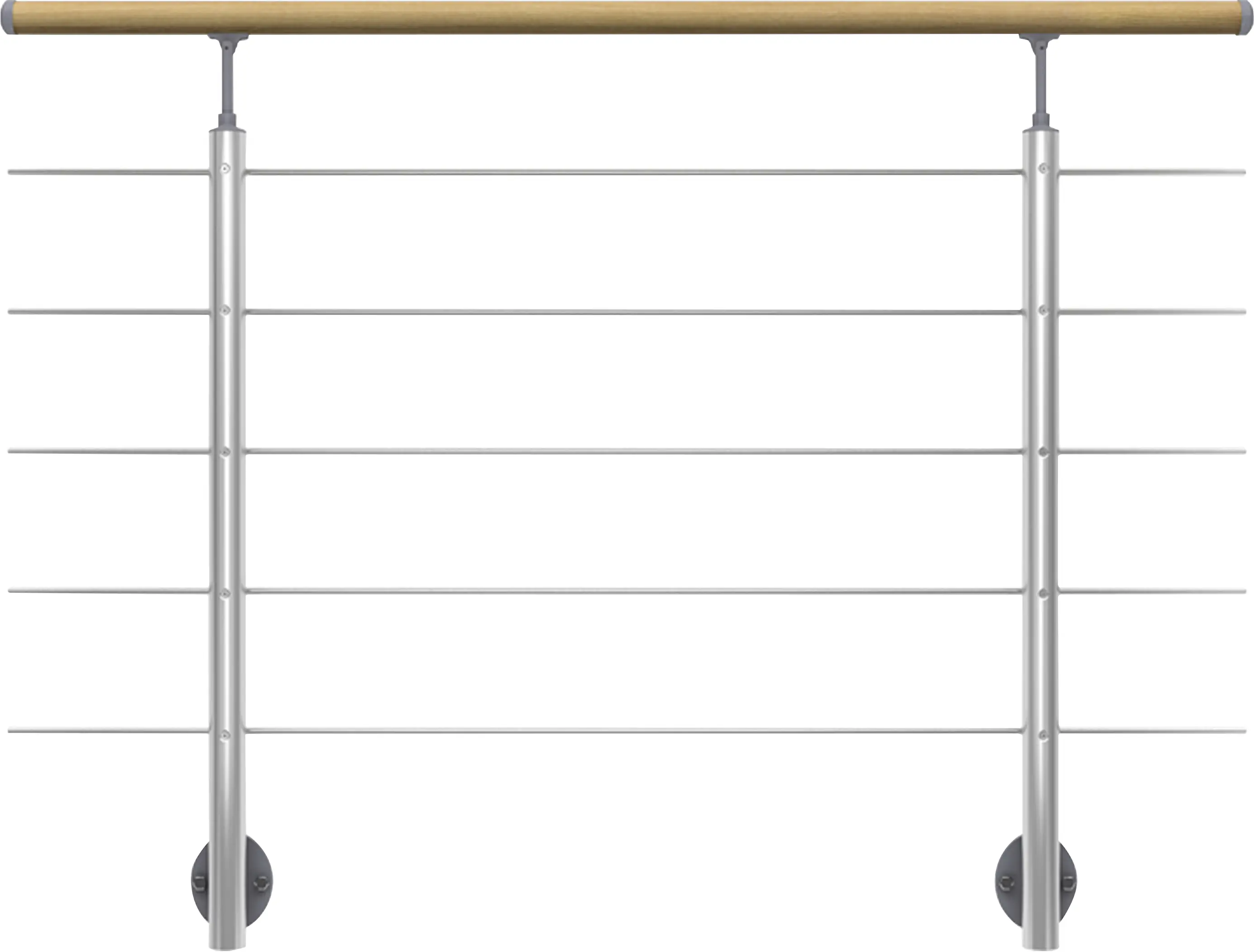 DOLLE Geländerset PS 030 Aluminium mit Buchehandlauf 150 cm