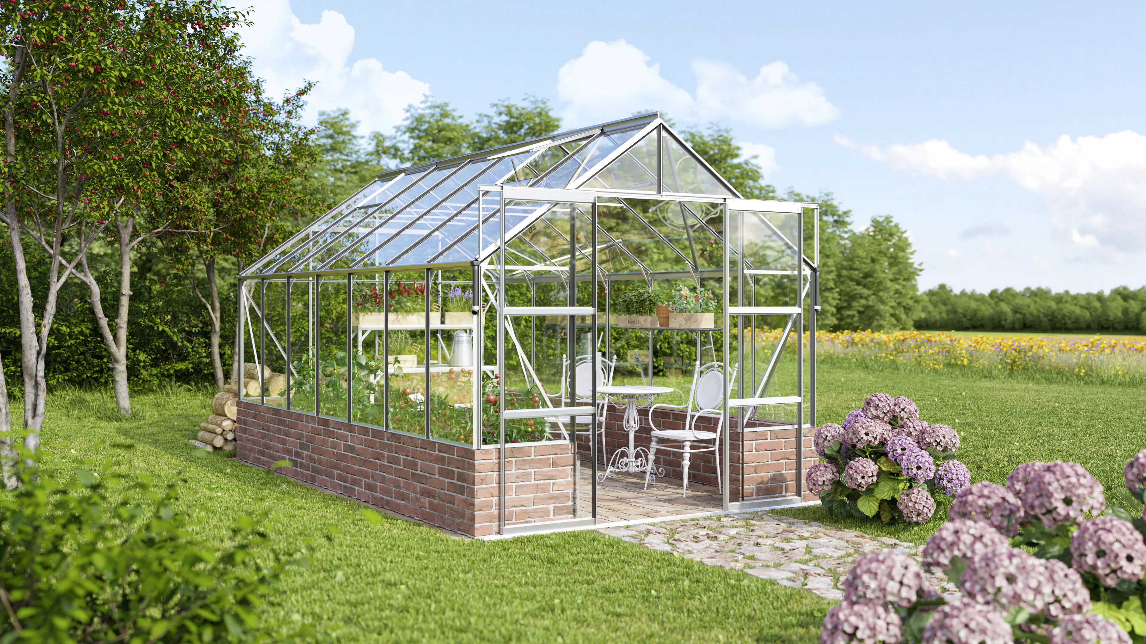 Vitavia Gewächshaus Cassandra 11500 256 x 450 cm 3 mm ESG