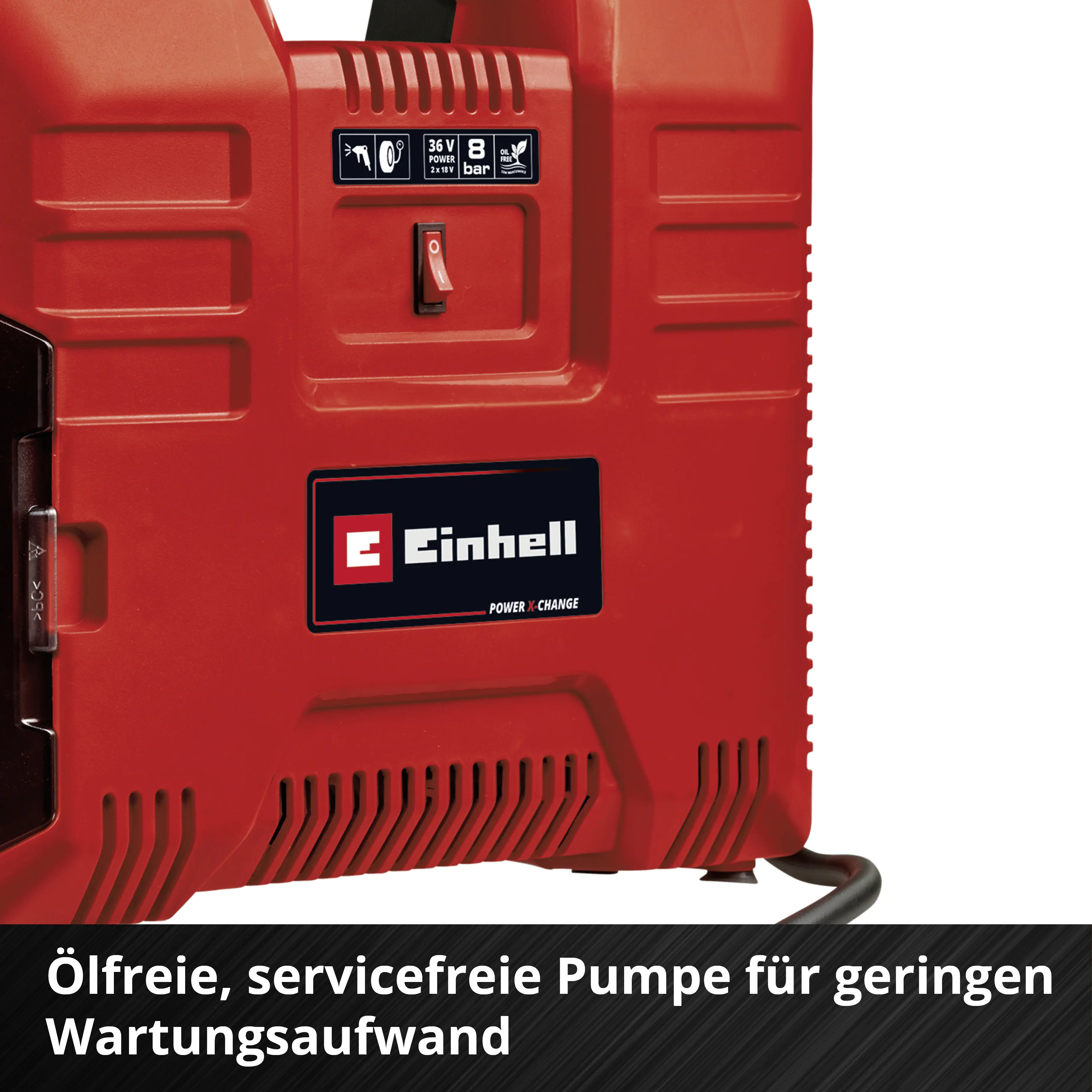 Einhell Expert Akku-Koffer-Kompressor TE-AC 36/8 Li OF Solo 36 V