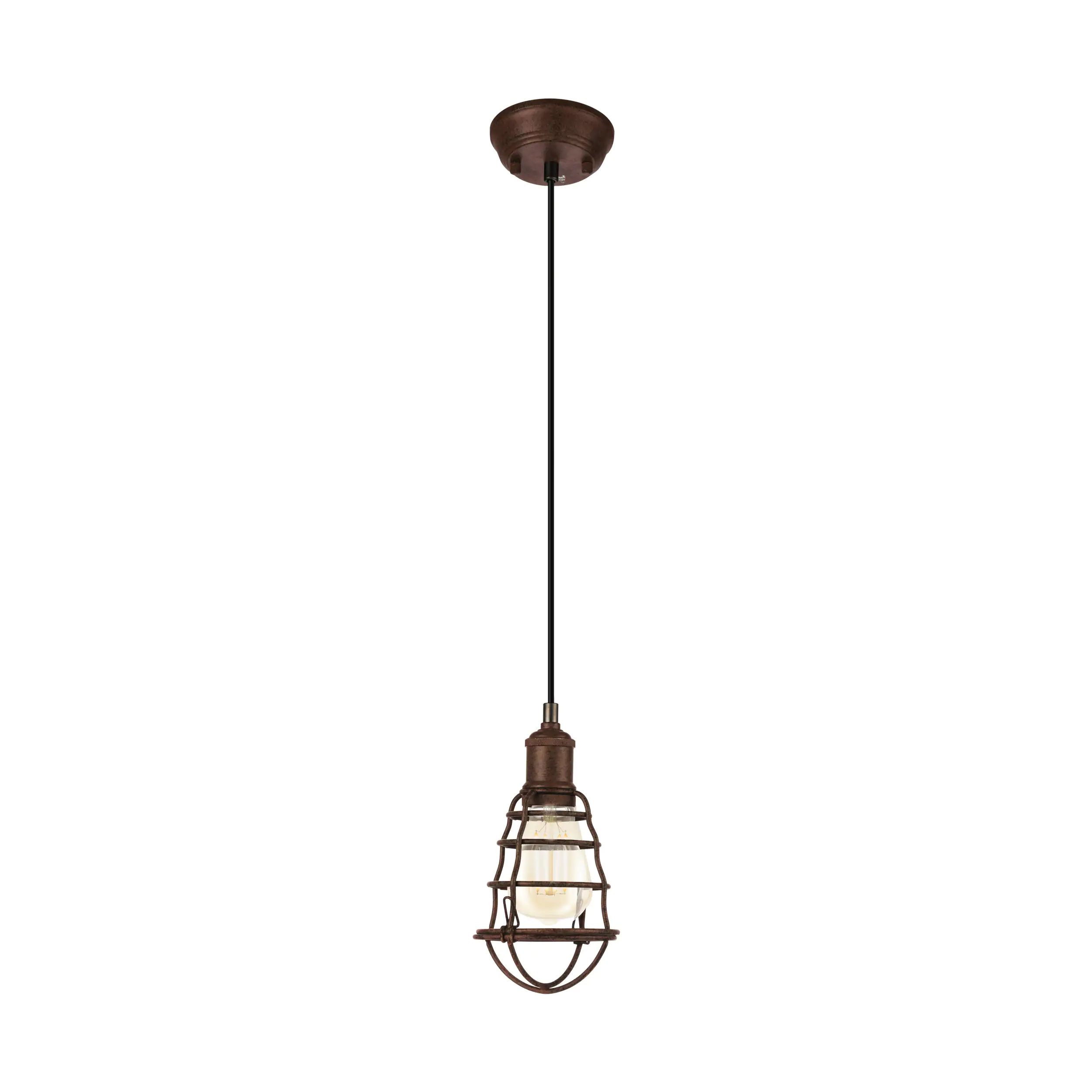 Eglo Pendelleuchte Port Seton antik-braun Ø 13 cm E27