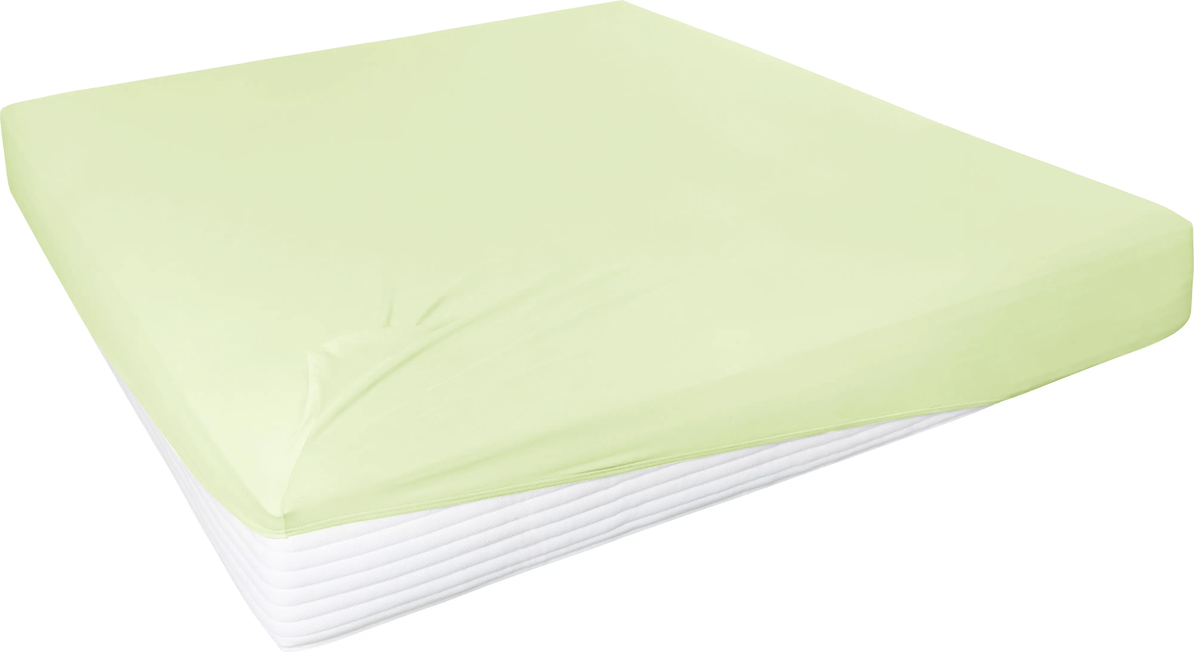 Mako Feinjersey Spannbettlaken 100 x 200 cm limone