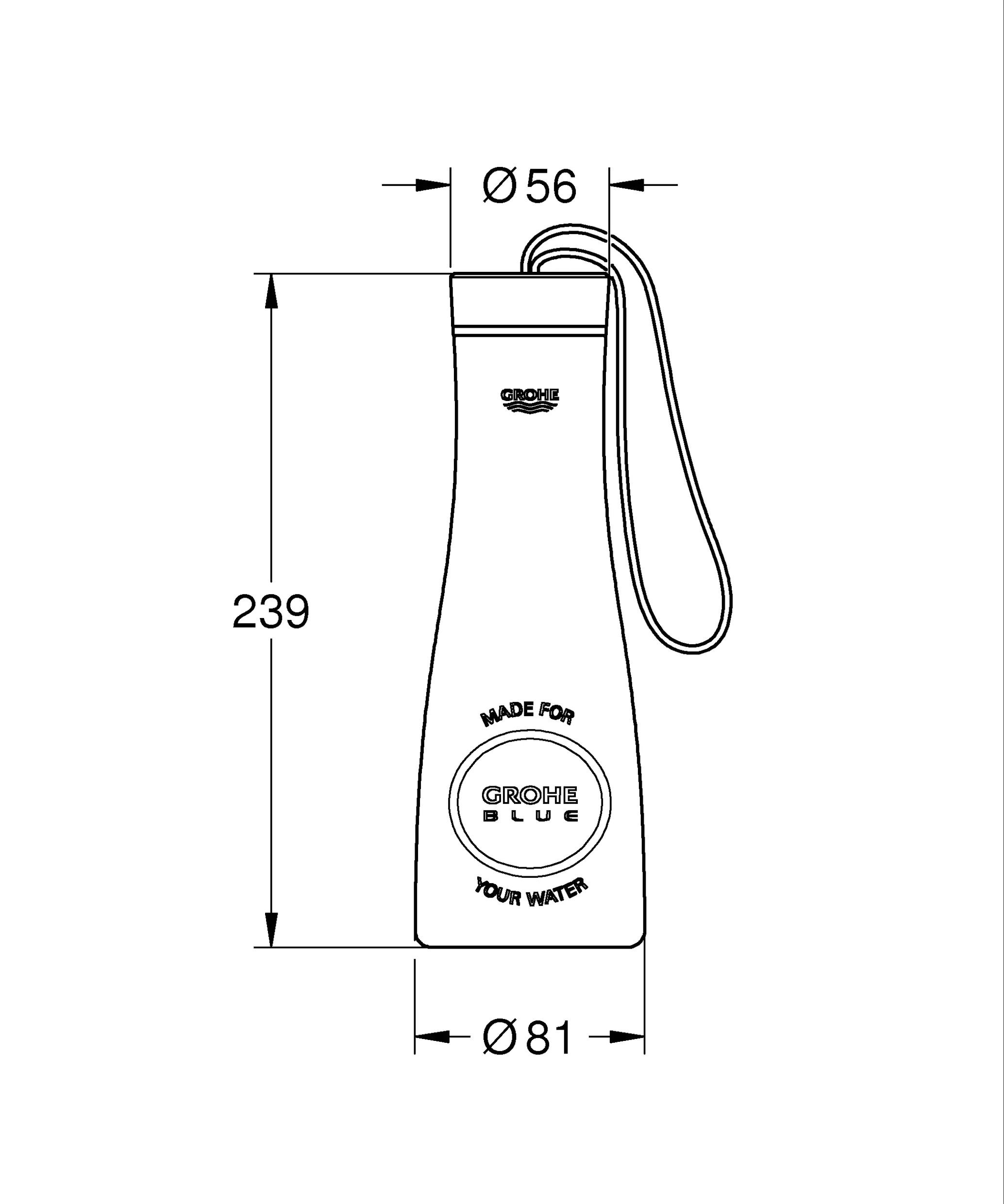 Grohe Blue Trinkflasche edelstahl