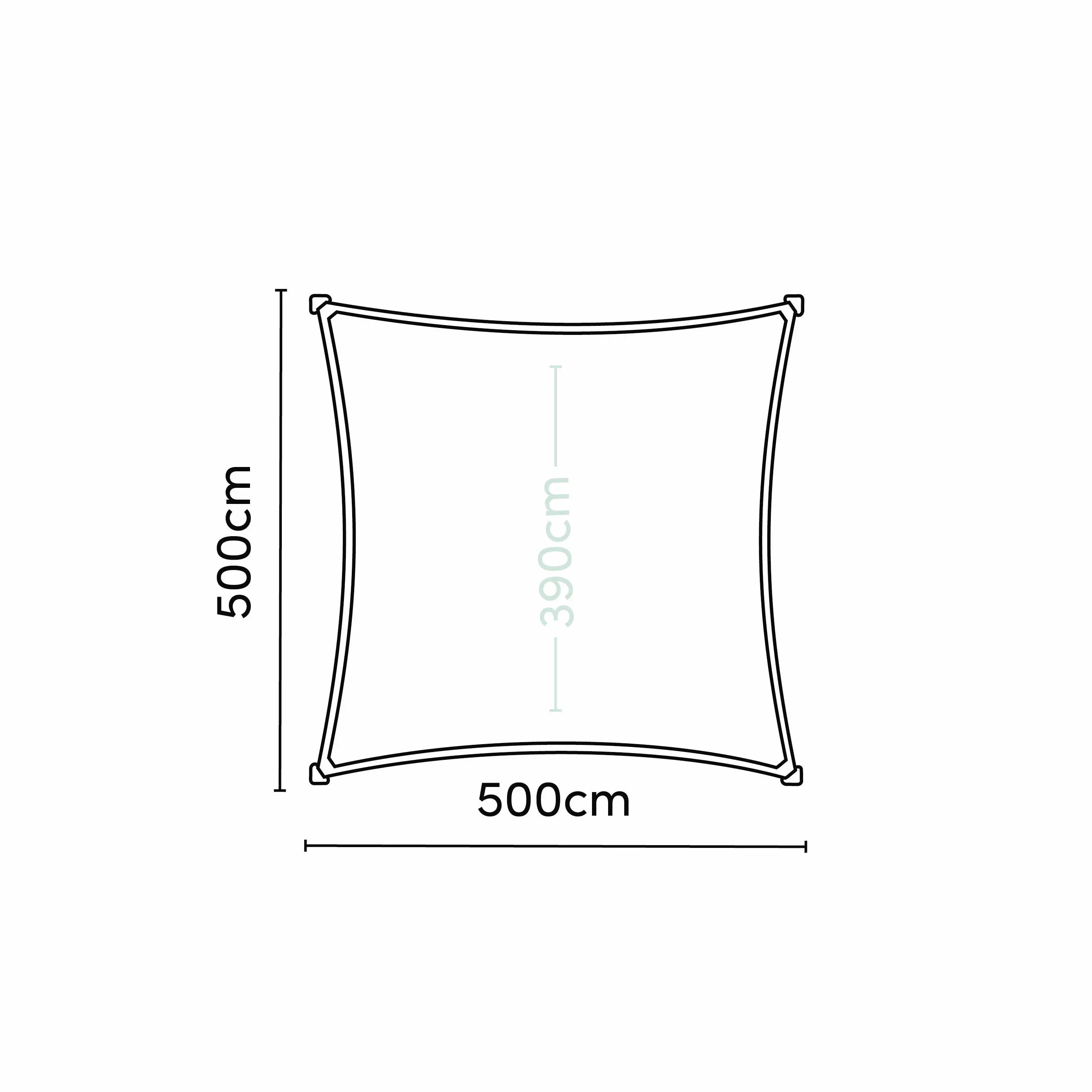Platinum Sonnensegel Coolfit 3 x 5 m altweiß