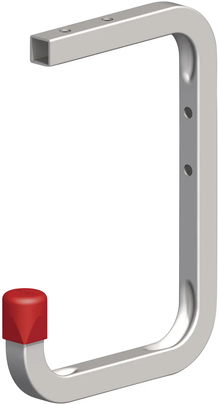 alfer Wand- und Deckenhaken 150 x 255 x 155 mm Stahl verzinkt Kappe rot