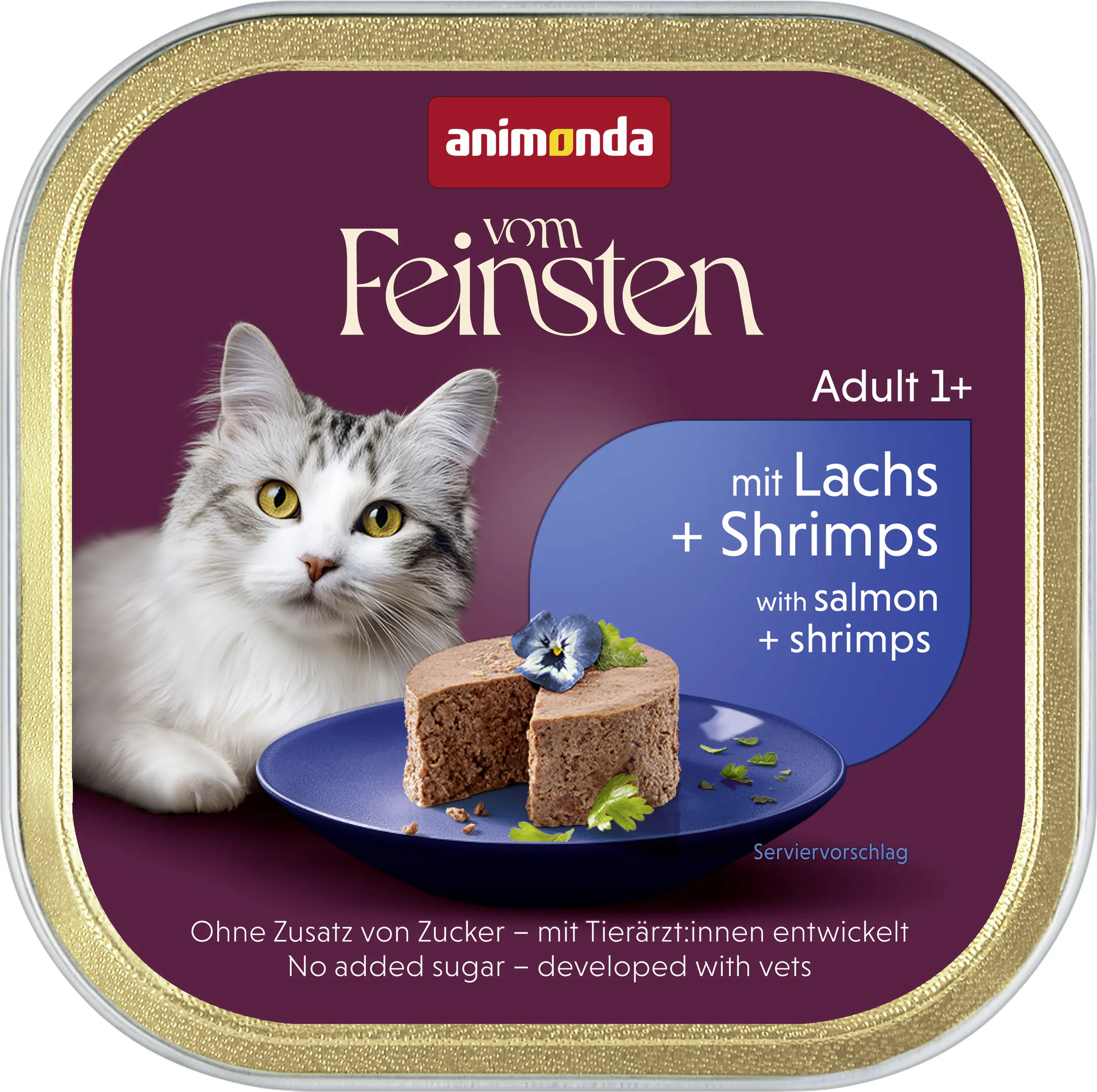 Animonda vom Feinsten Katzennassfutter Adult getreidefrei 100 g Lachs & Shrimps