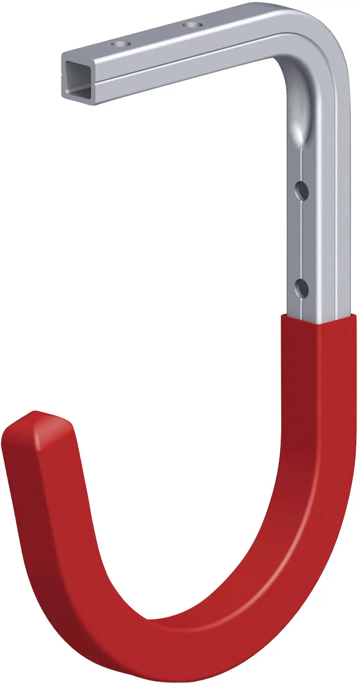 alfer Wand- und Deckenhaken, gummiert 110 x 165 x 90 mm rot gummiert