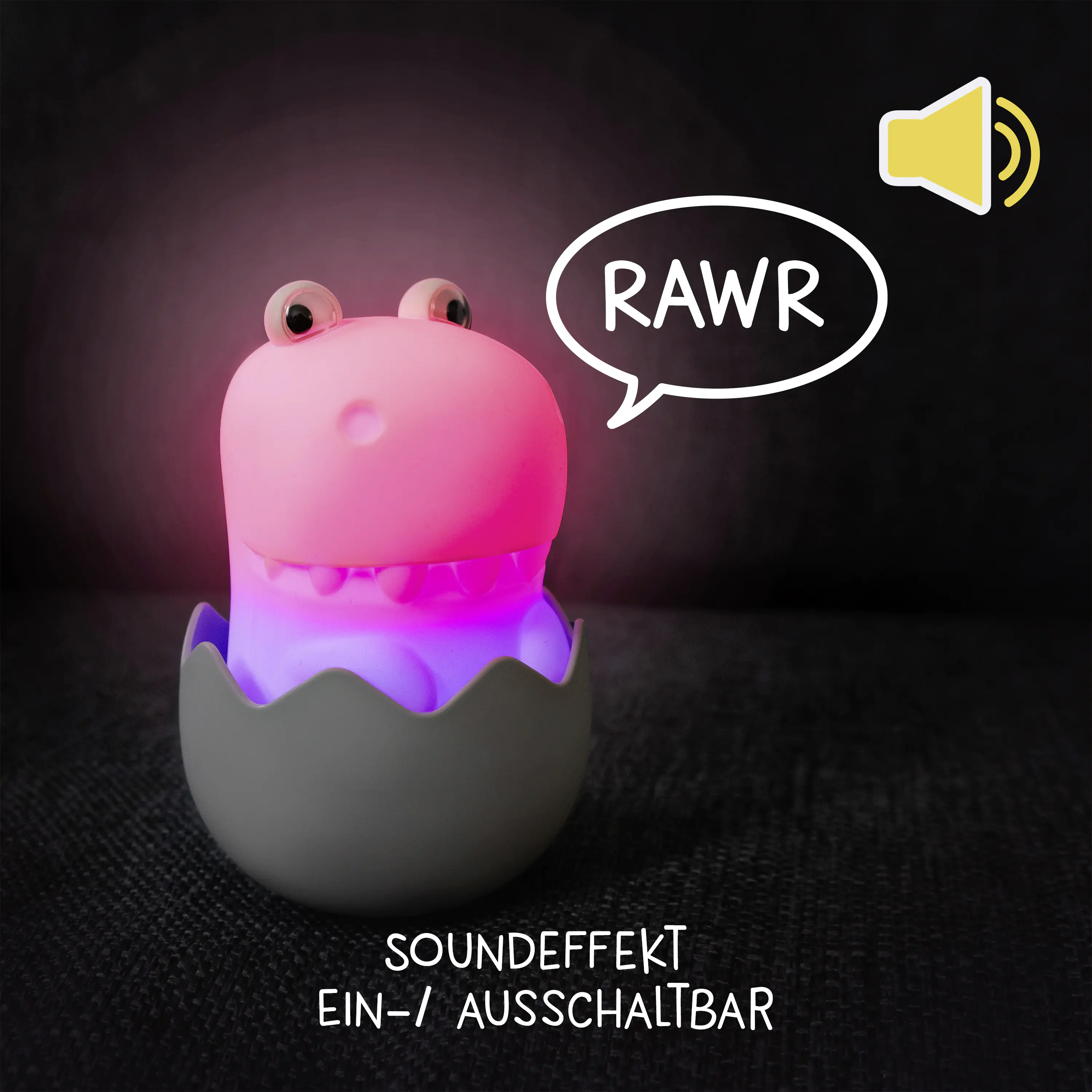 Megalight LED Deko Licht Diggy Dino 3W, 1.500mAh, weiß, grün
