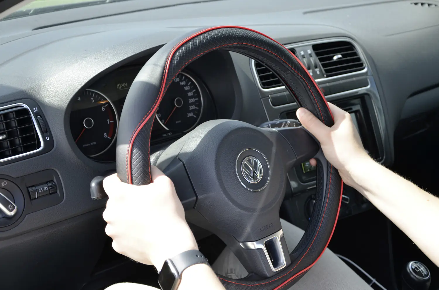 Cartrend Lenkradhülle Performance rot