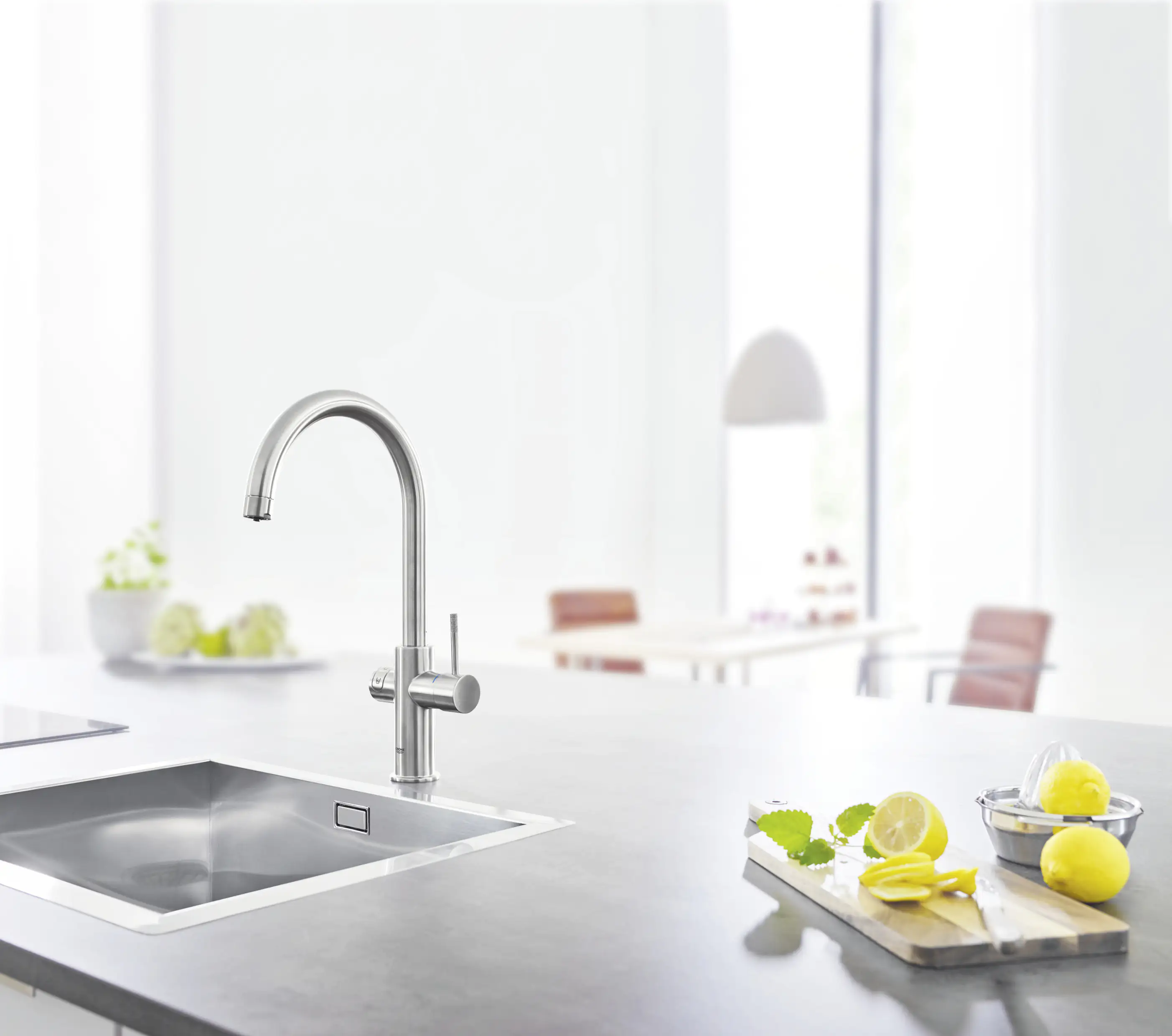 Grohe Blue Home C-Auslauf Starter Kit supersteel