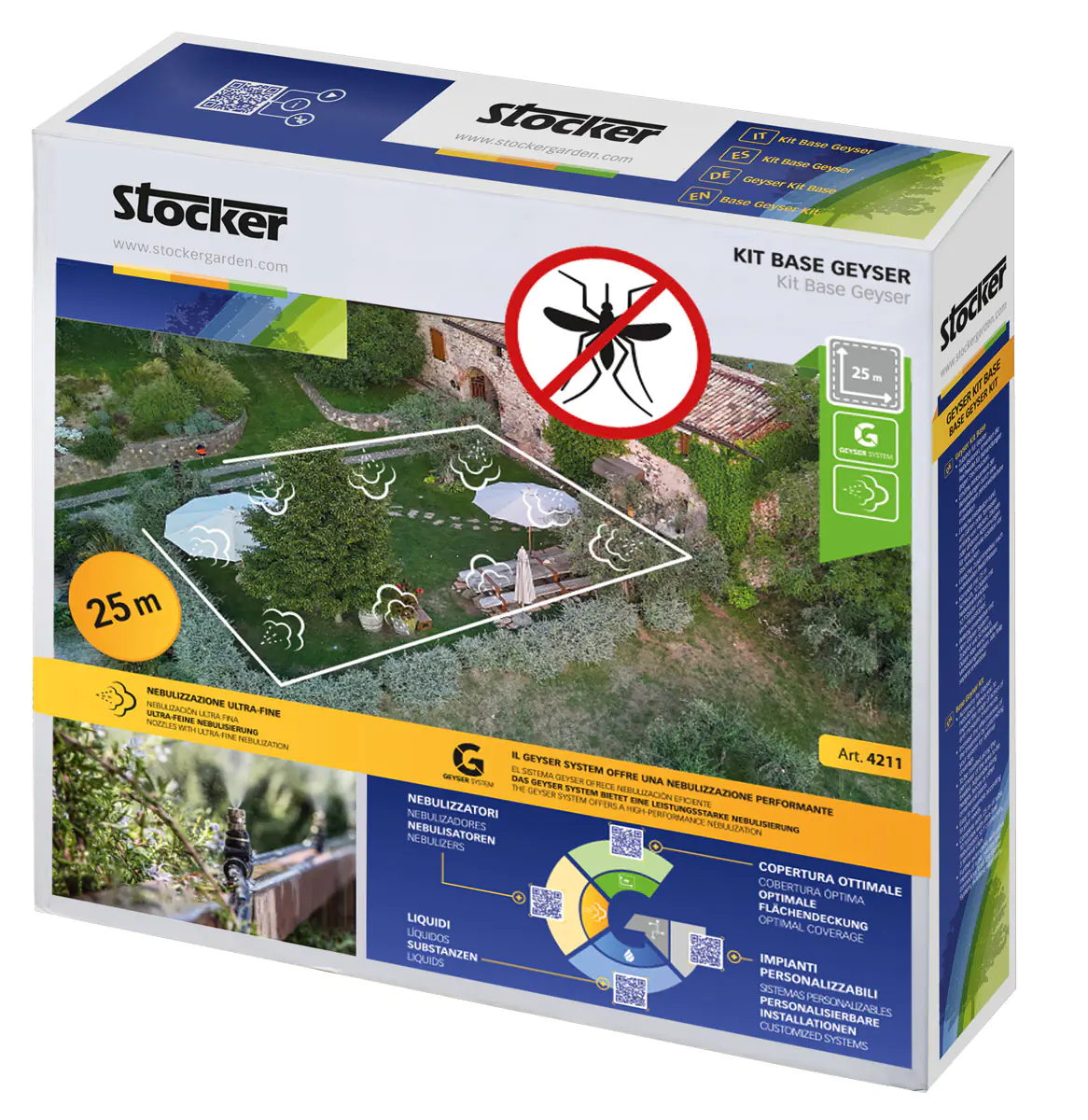 Stocker Geyser Zubehör-Set Kit Base 25 m ø 6 mm