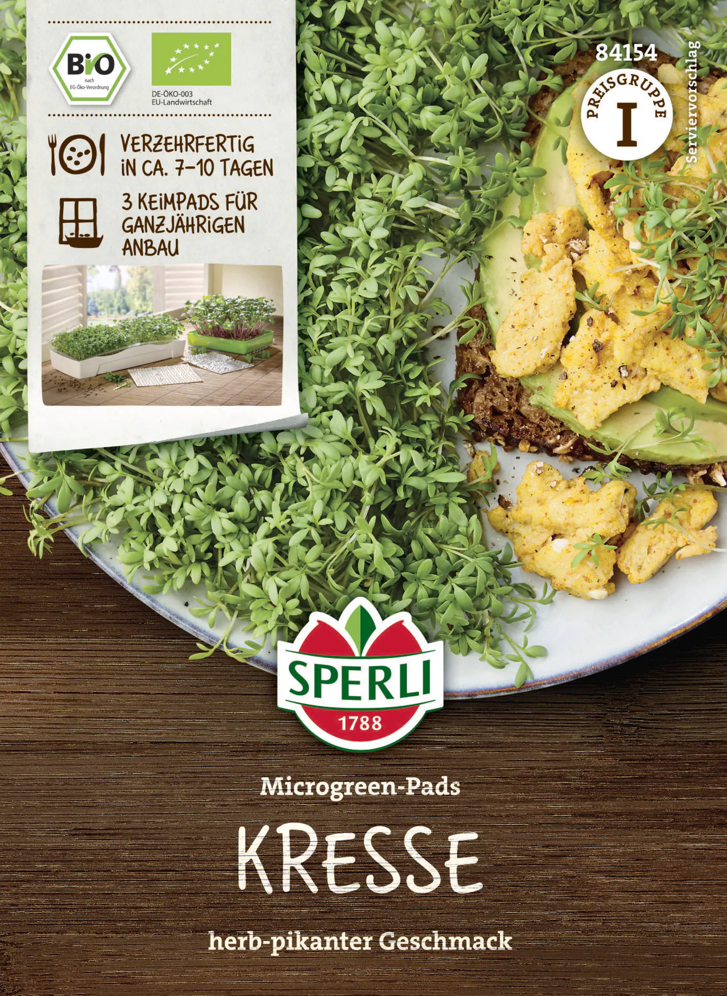 Sperli Keimsprossen BIO Microgreen 3 Pads