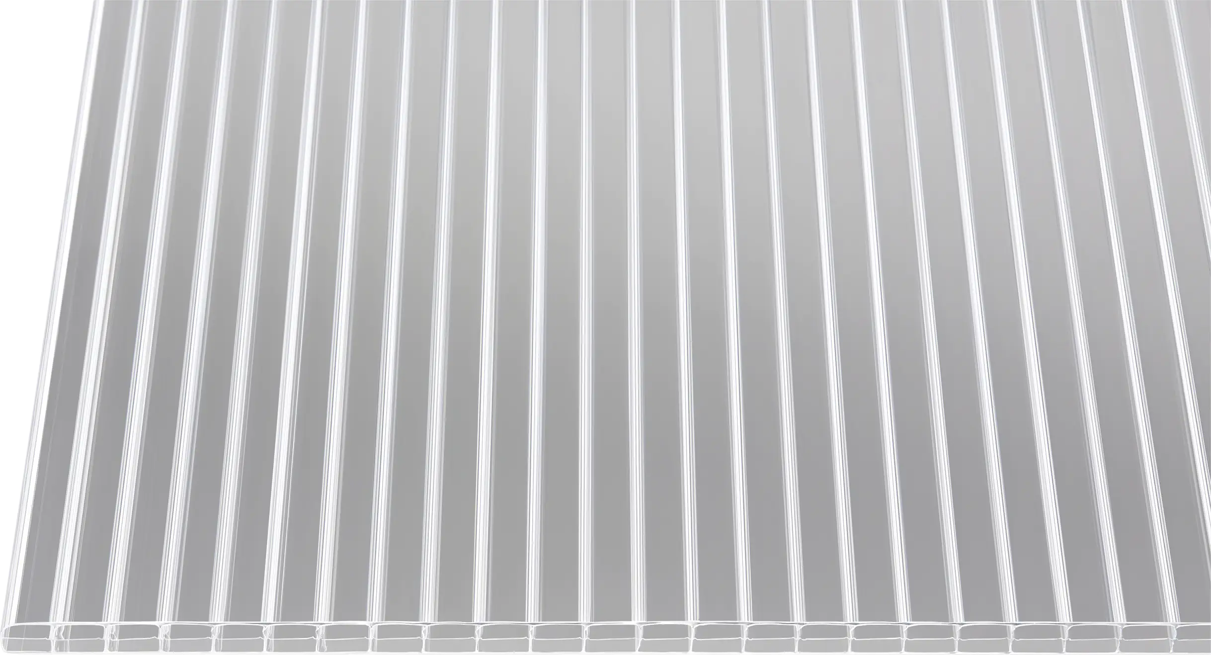 Gutta Polycarbonat-Doppelstegplatte 200 x 98 cm 16 mm klar