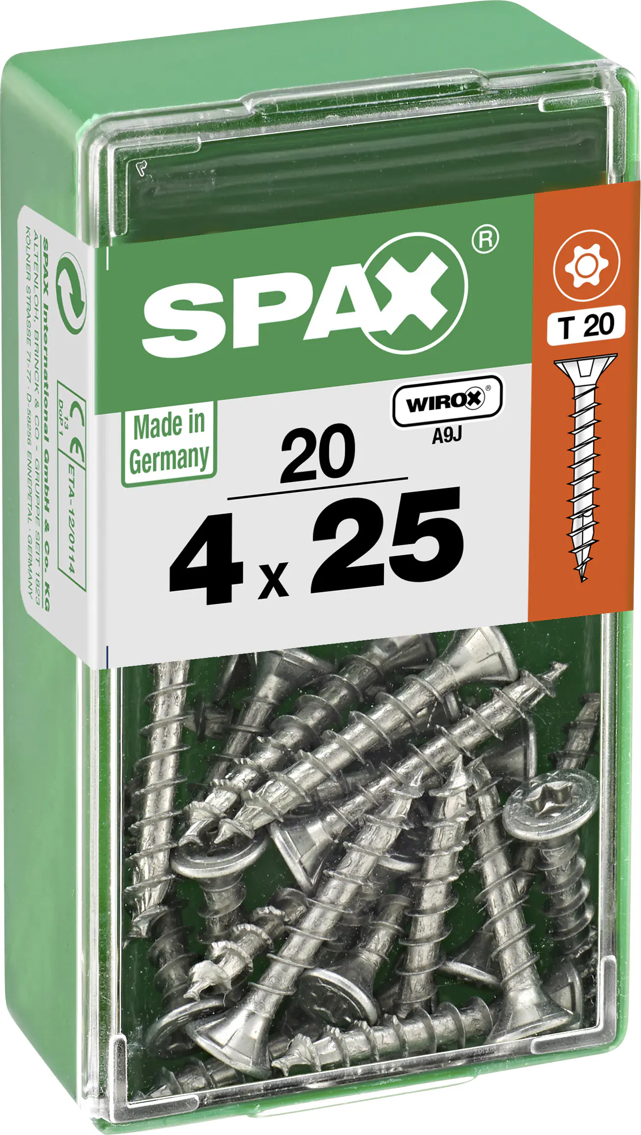 Spax Universalschrauben 4.0 x 25 mm TX 20 - 20 Stk.