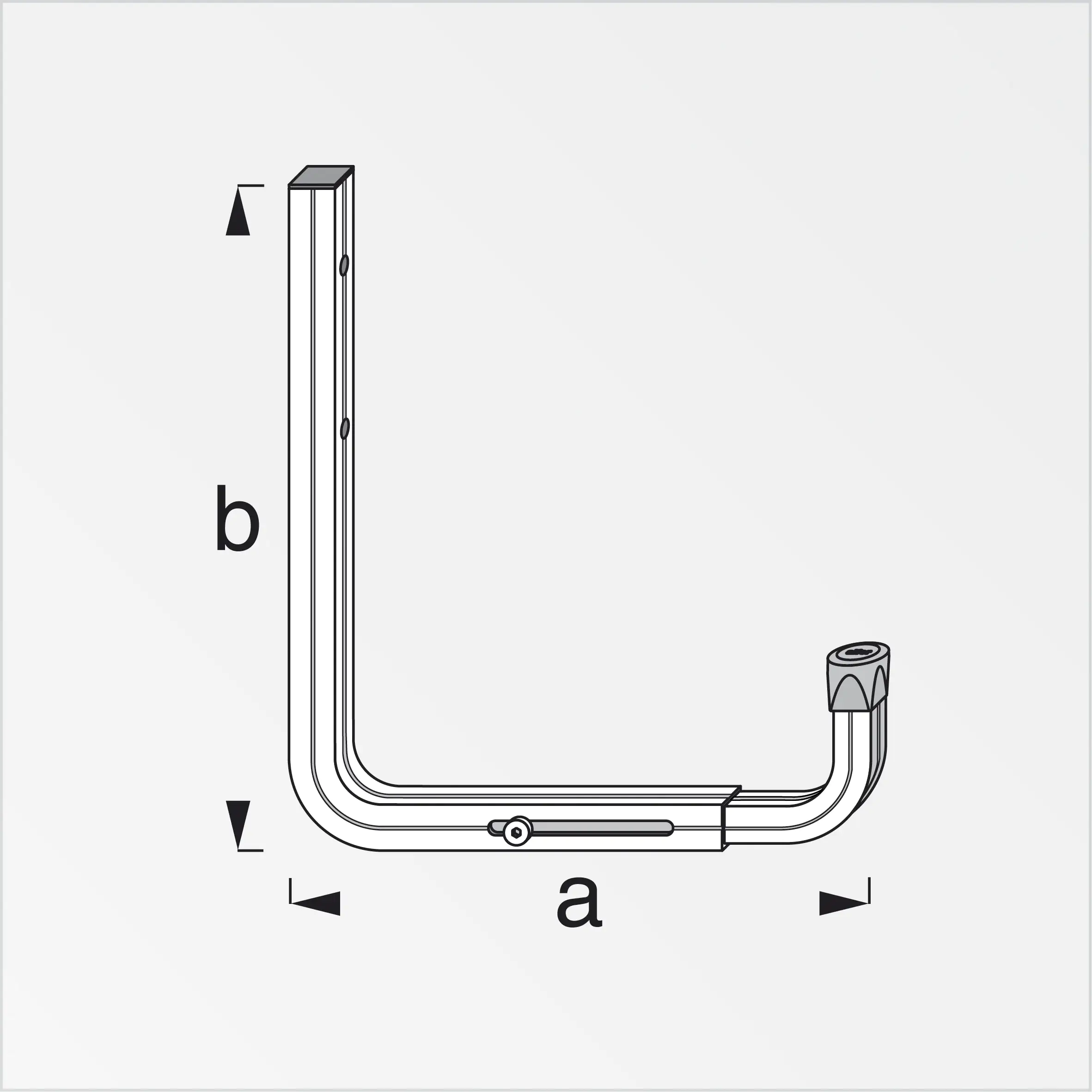 alfer Wand-Blumenkastenhalter 255 mm 255 x 230 mm Aluminium roh blank