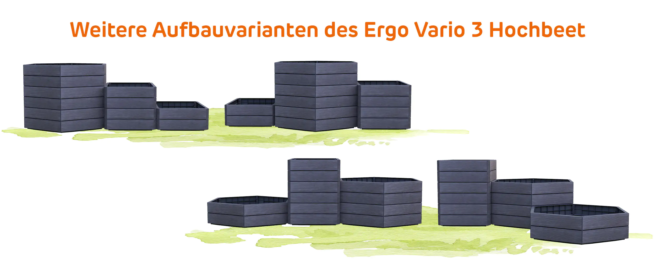 Garantia Hochbeet Ergo Vario 3, wood, Flora Wassersystem