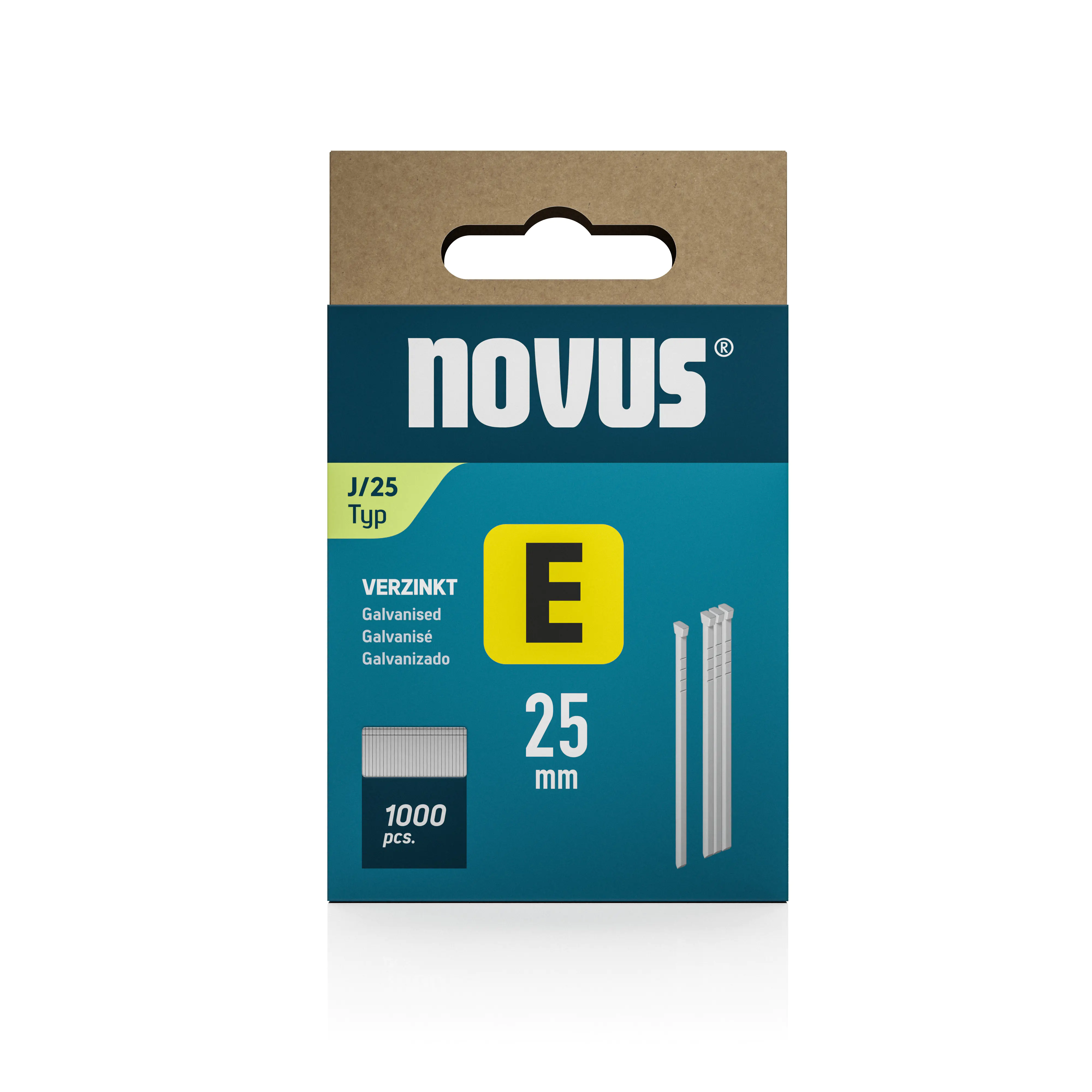 Novus Tackernägel Typ J 25 mm 1000 Stück Nagel zum Tackern
