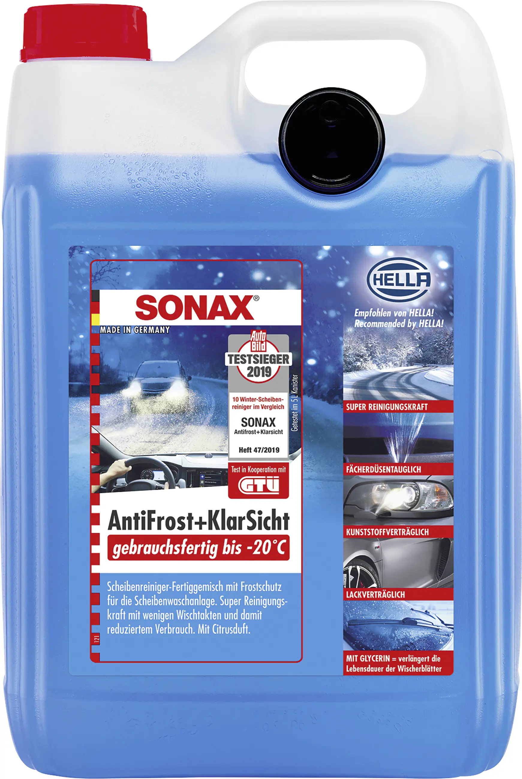 Sonax Scheibenreiniger Antifrost + Klarsicht bis -20°C gebrauchsfertig 5L
