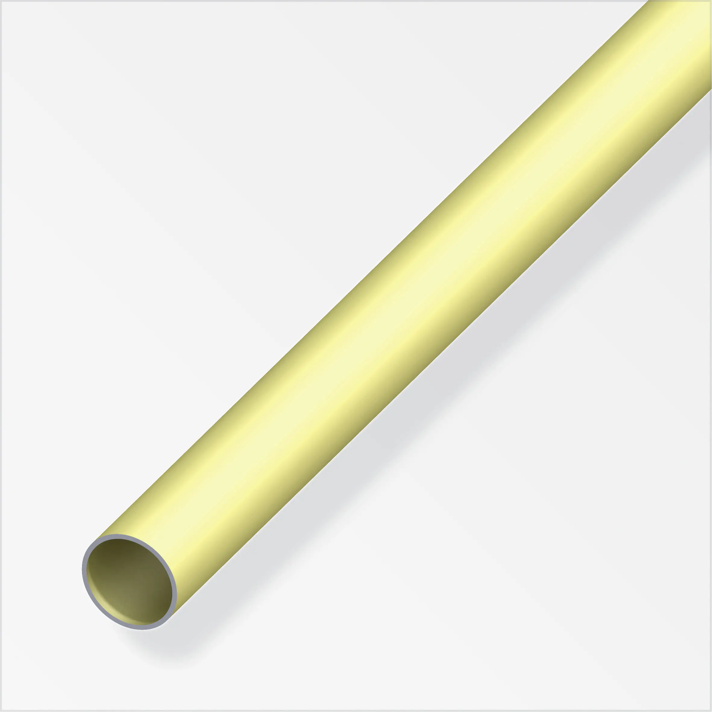 alfer Rundrohr Aluminium Ø 6 mm x 1 m messing eloxiert