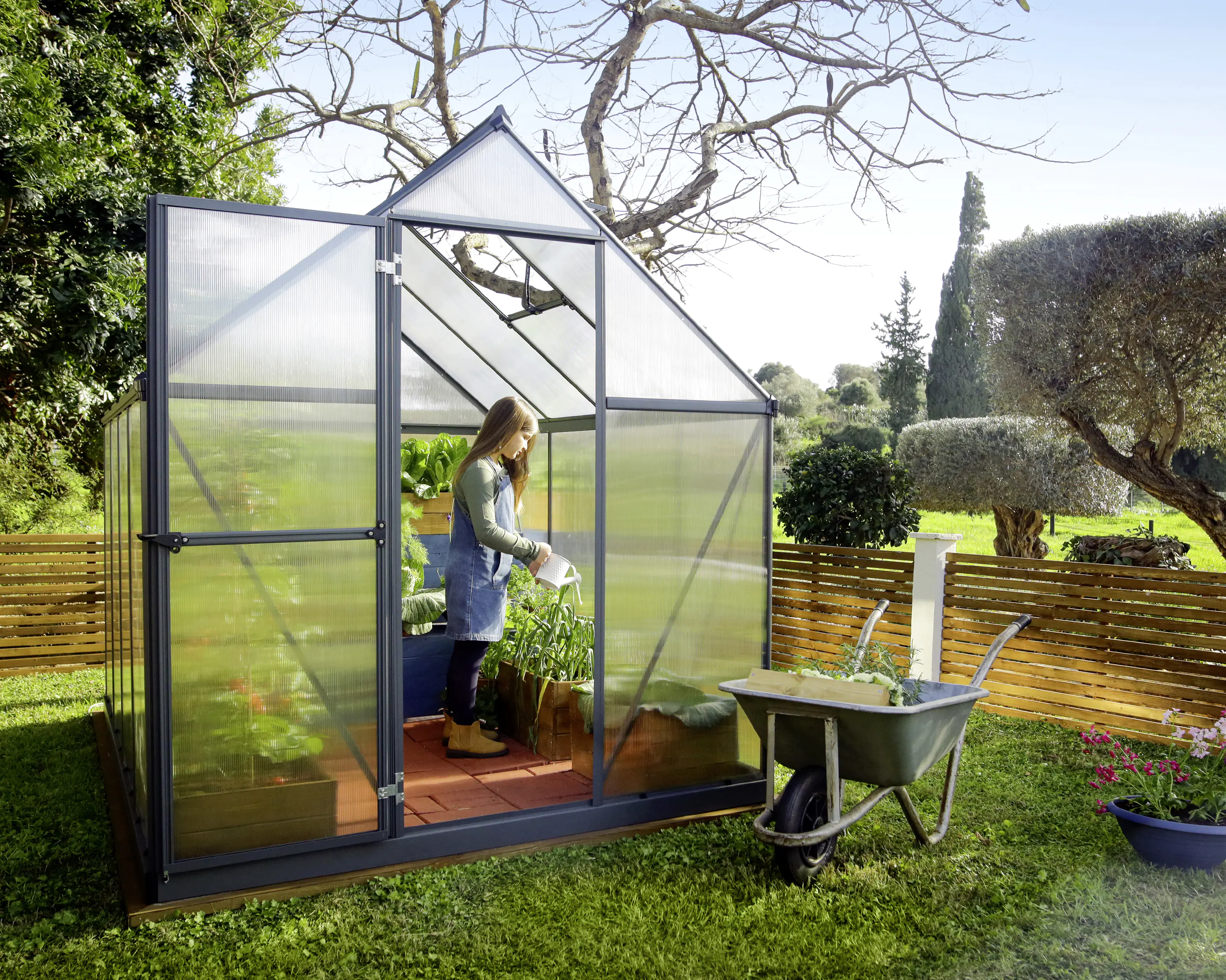 Canopia Gewächshaus Mythos  Alu grau 306 x 185 cm