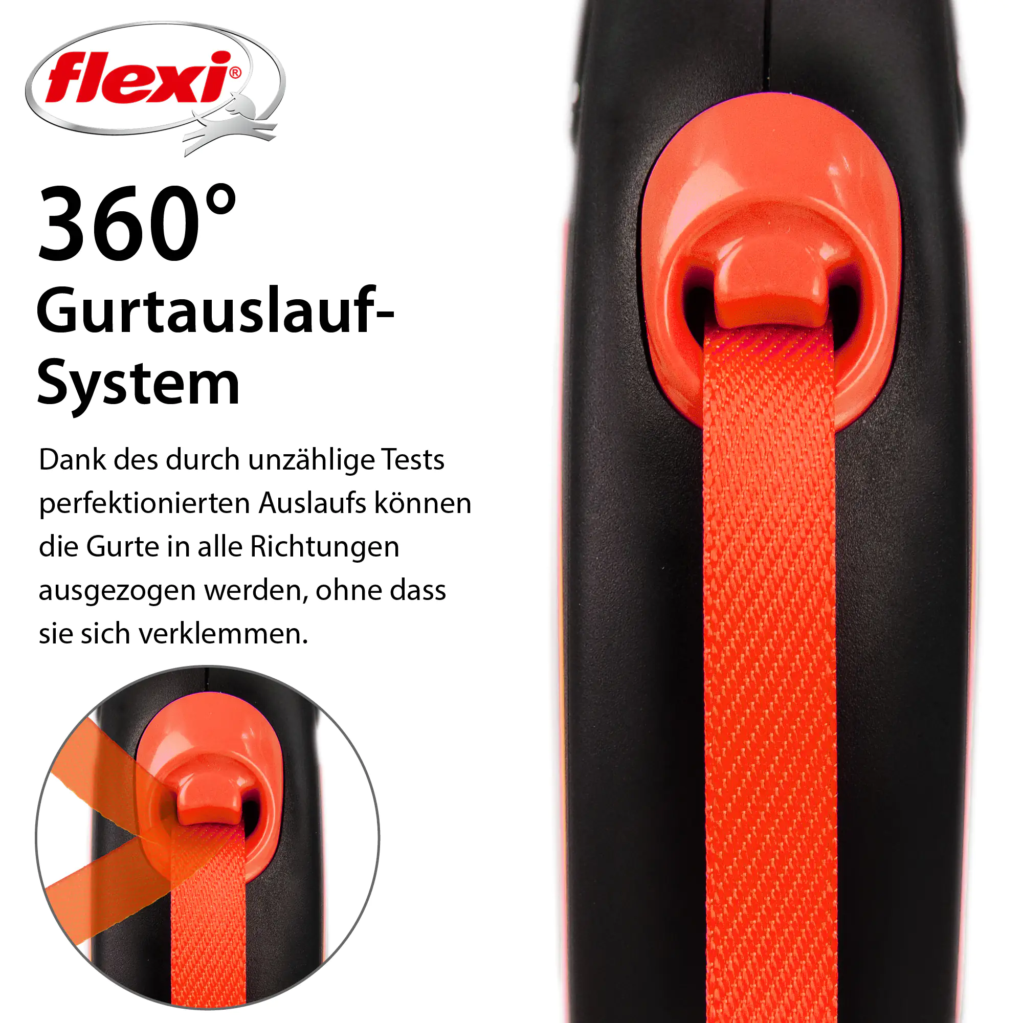Flexi Hundeleine New Neon Gurt S neonorange