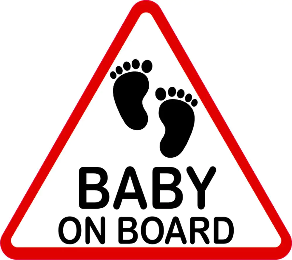 Hermann Schütz Aufkleber Baby on Board dreieckig 115x130mm