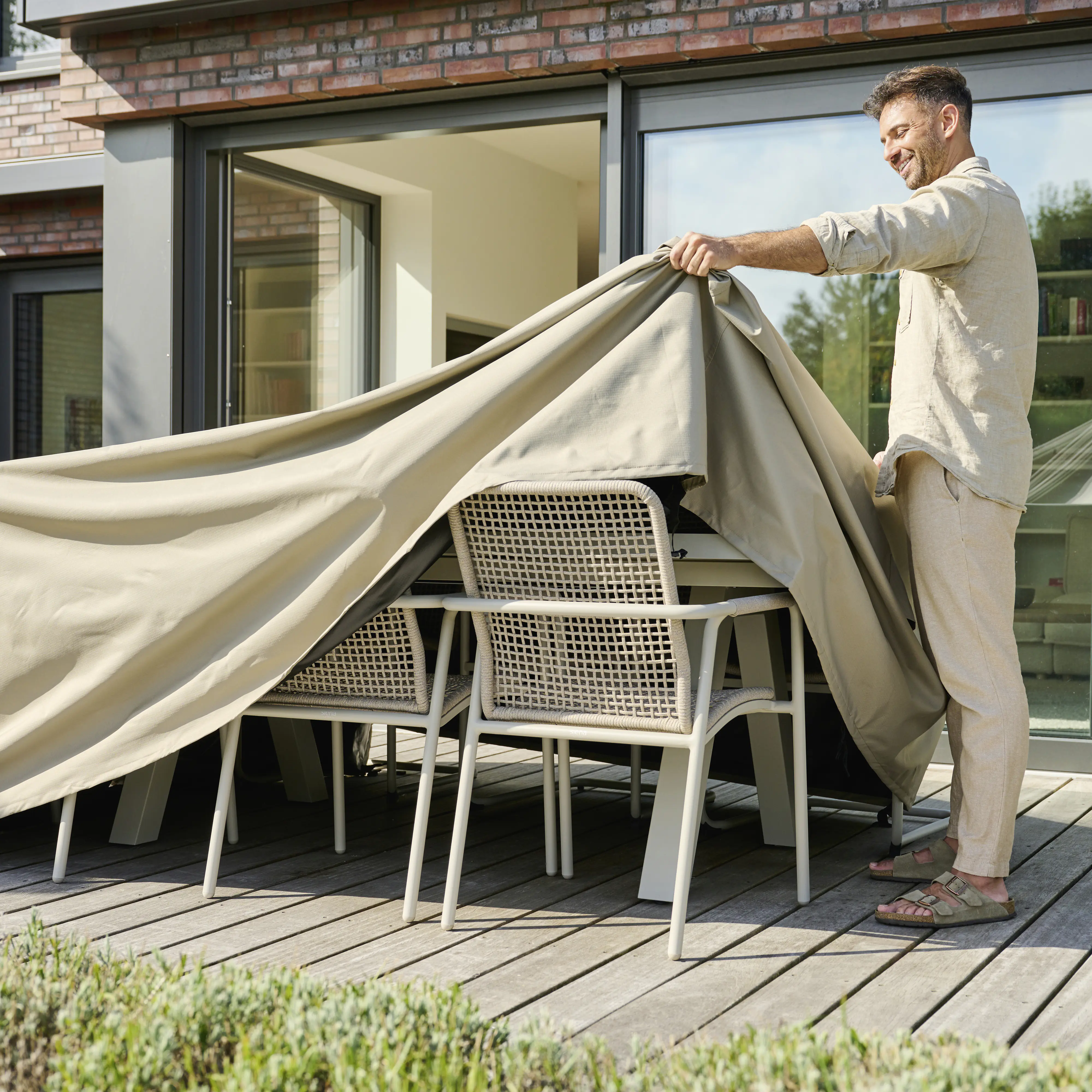 Siena Garden Schutzhülle Sitzgruppe Plus 280 x 150 cm beige