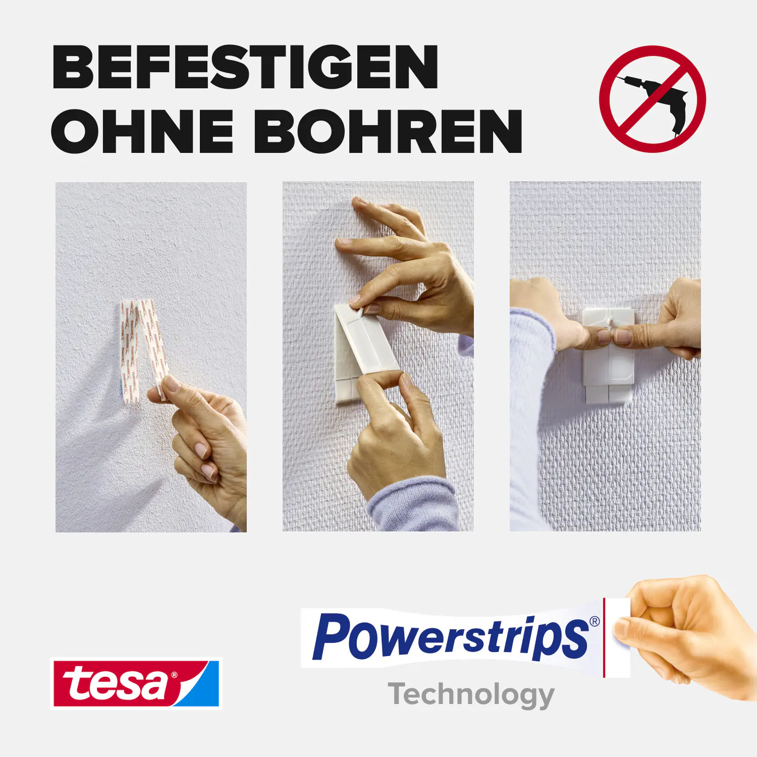 tesa Klebenagel Traglast 500 g, 2 Stück