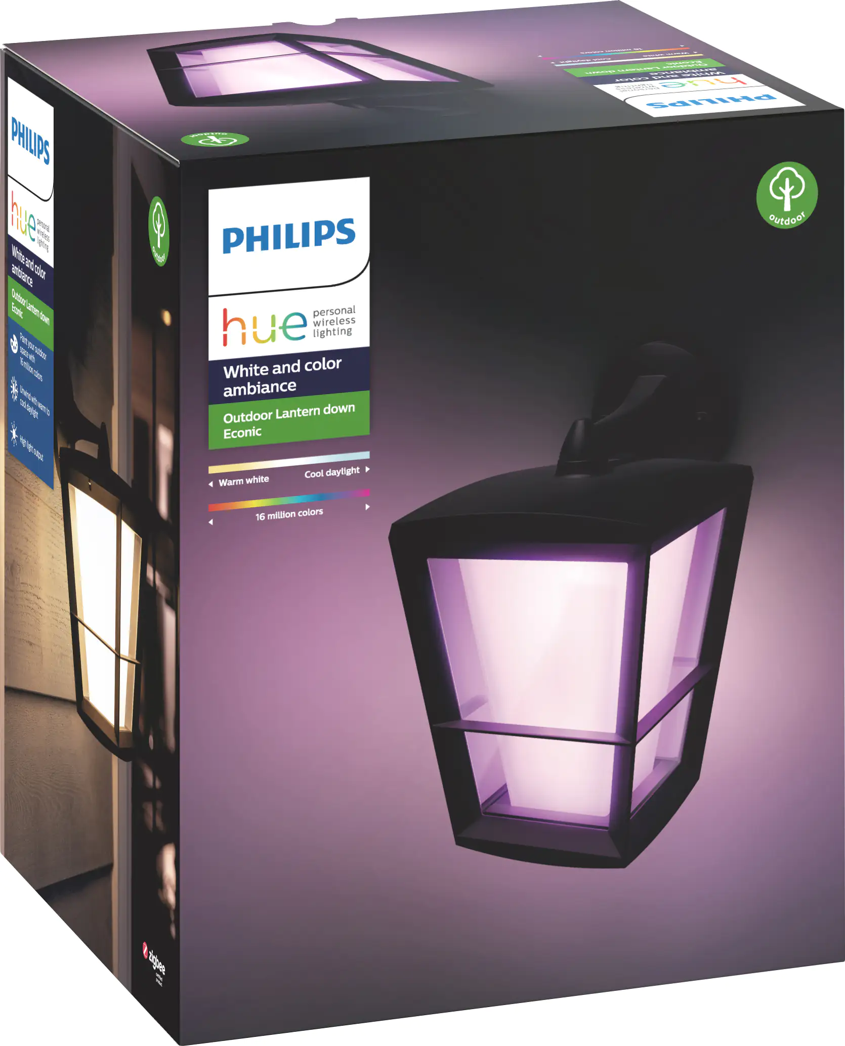 Philips Hue LED Außen-Wandleuchte White & Color Ambiance Econic Down