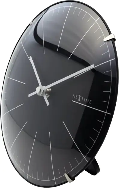 Nextime Tisch- Wanduhr Big Stripe Mini Dome Ø 20 cm schwarz