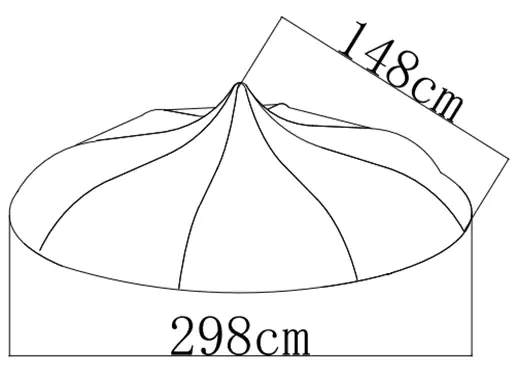 TrendLine Ersatzdach zu Pavillon Orient Ø 300 cm weiß
