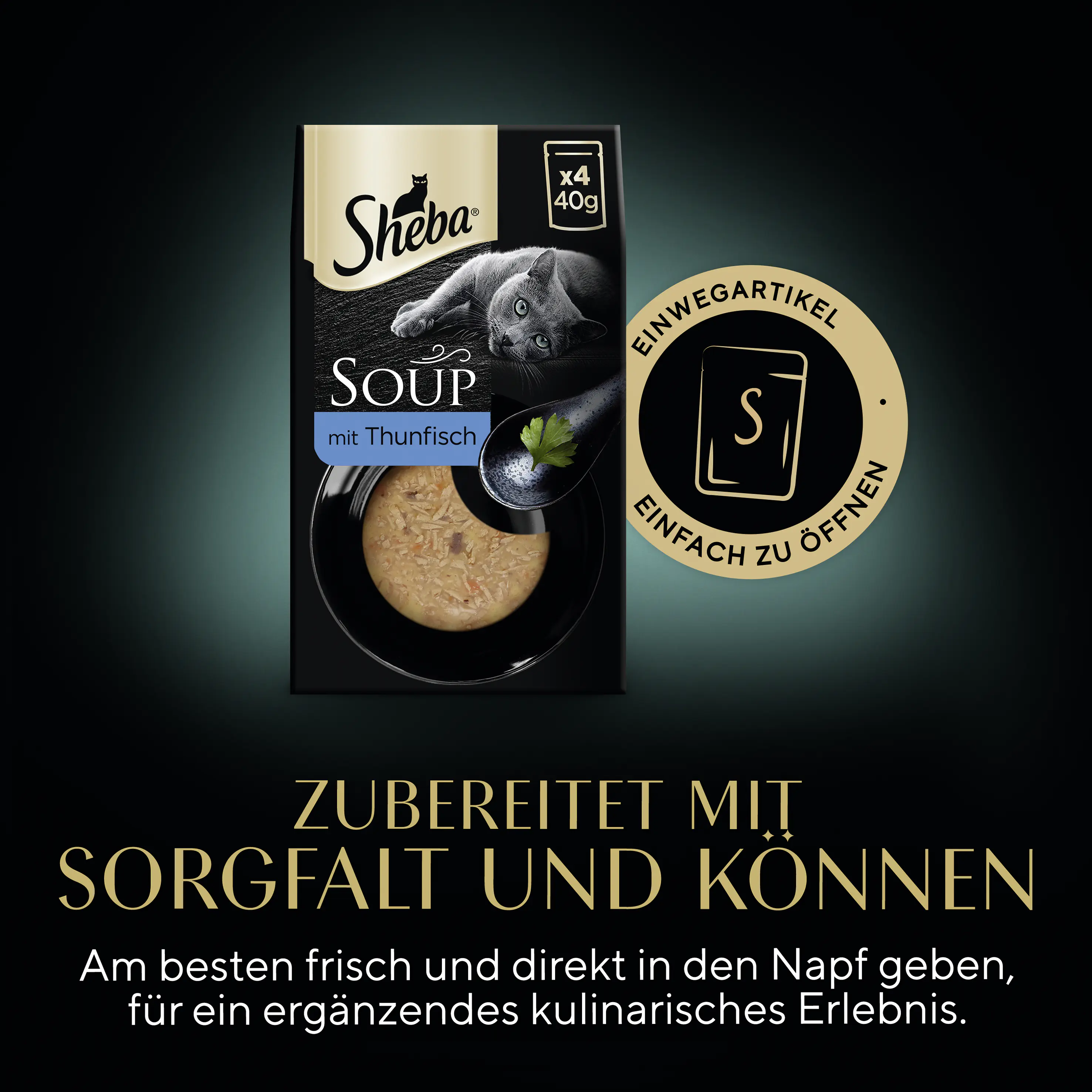 Sheba Soup Katzensuppe Adult 4 x 40 g Thunfisch