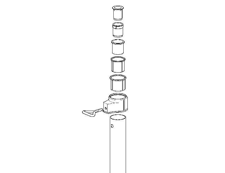 Delschen Abschlussring mit 5-fach Adapter