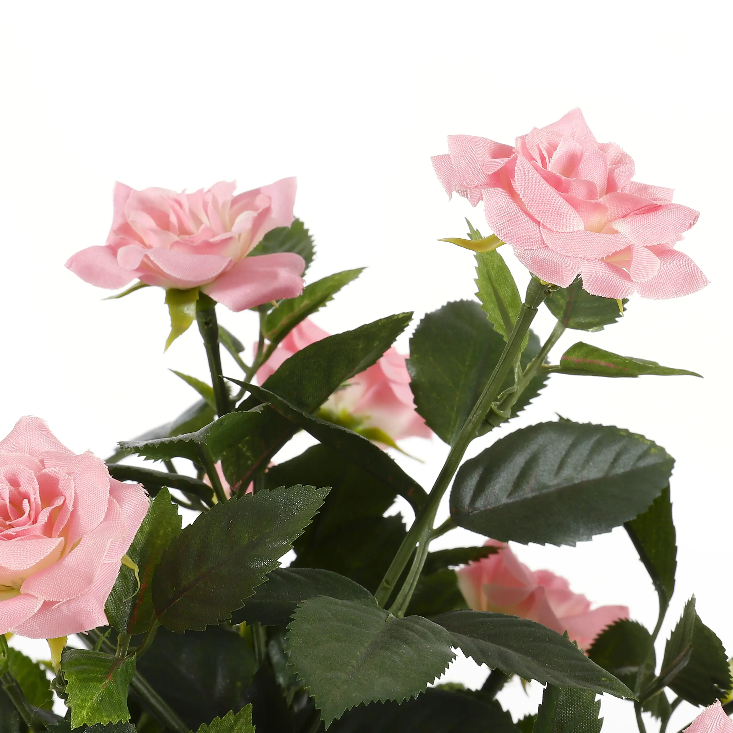 Mica künstlicher Rosenstrauch rosa im Blumentopf 33 x 25 cm