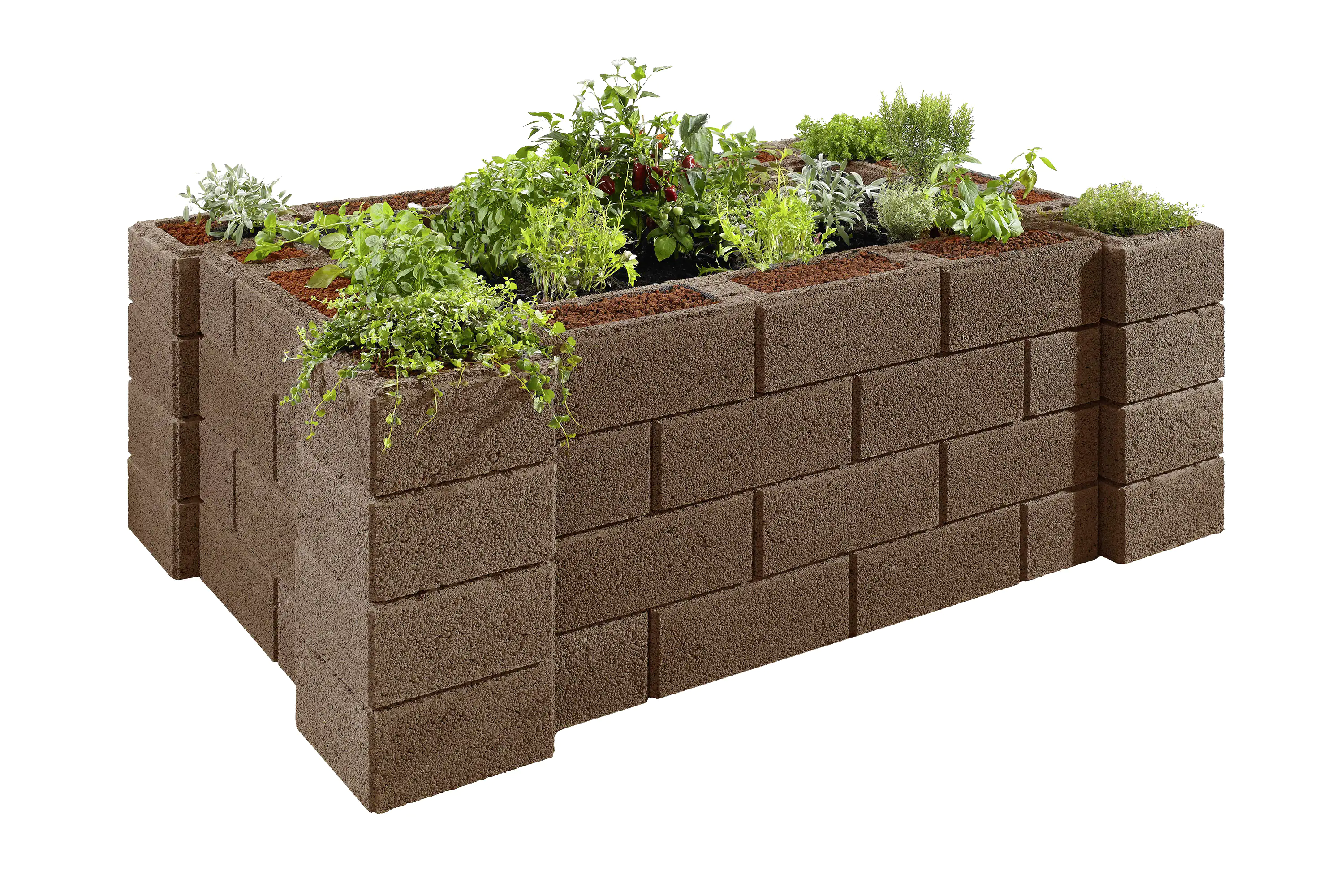 Kann Hochbeet-Set 4 Garten 230 x 150 x 85 cm braun