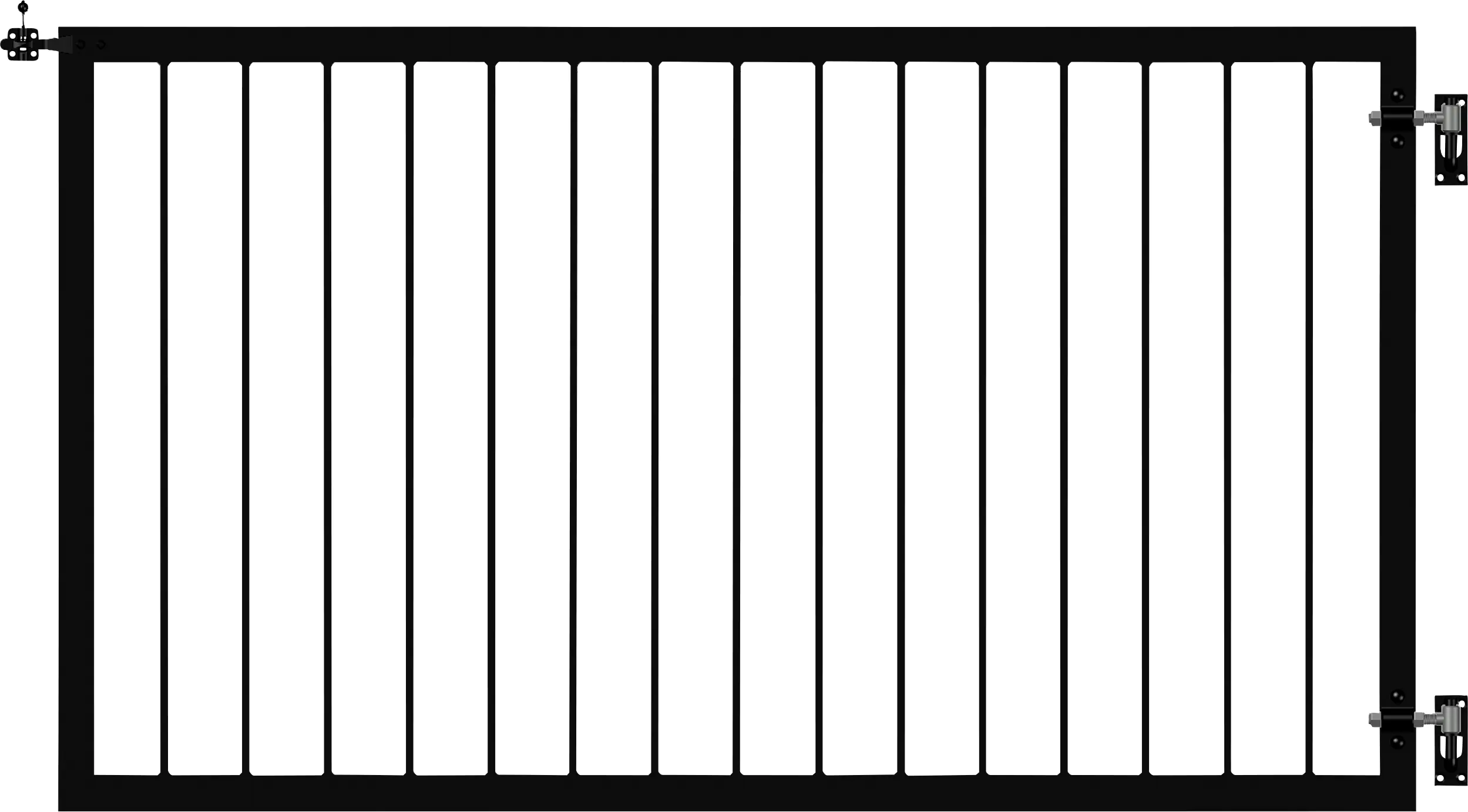 Plus Einzeltor Basic Stahl 150 × 85 cm schwarz